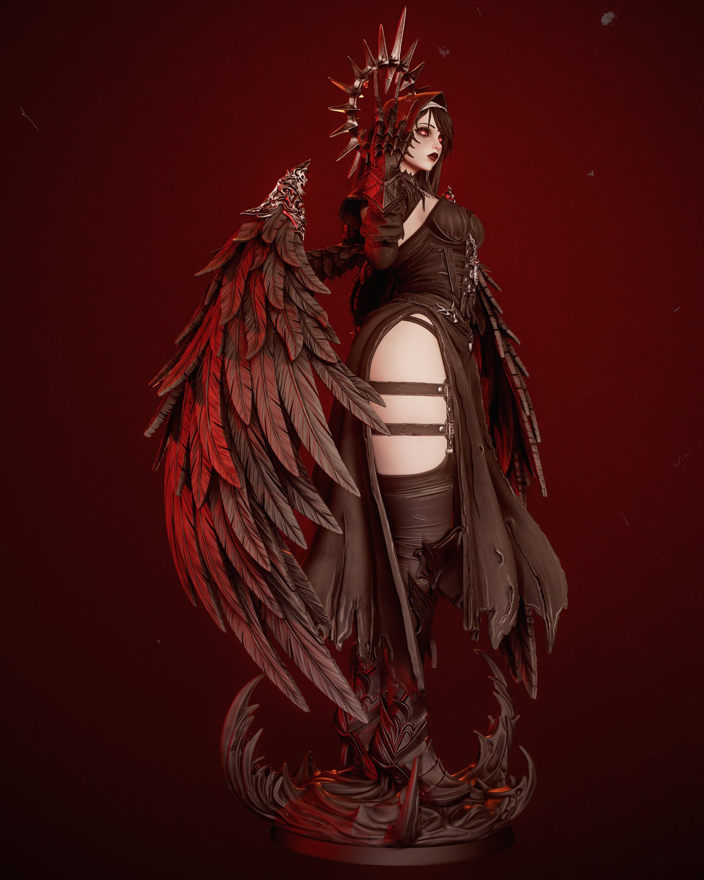 Corrupted Nun - 3D Printed Model Kit Statue 9 scale and 6 scale