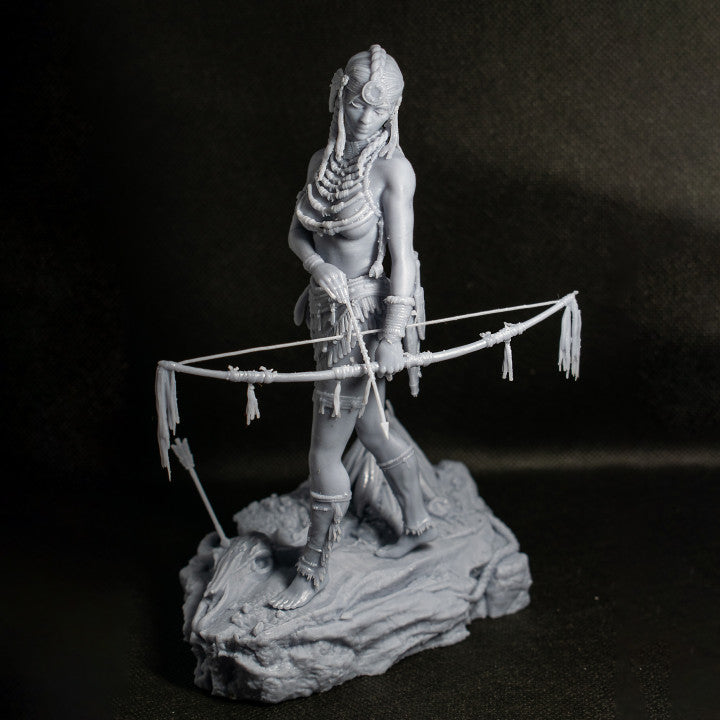 Tribal Warrior Woman 3D Print - Unpainted and Unassembled