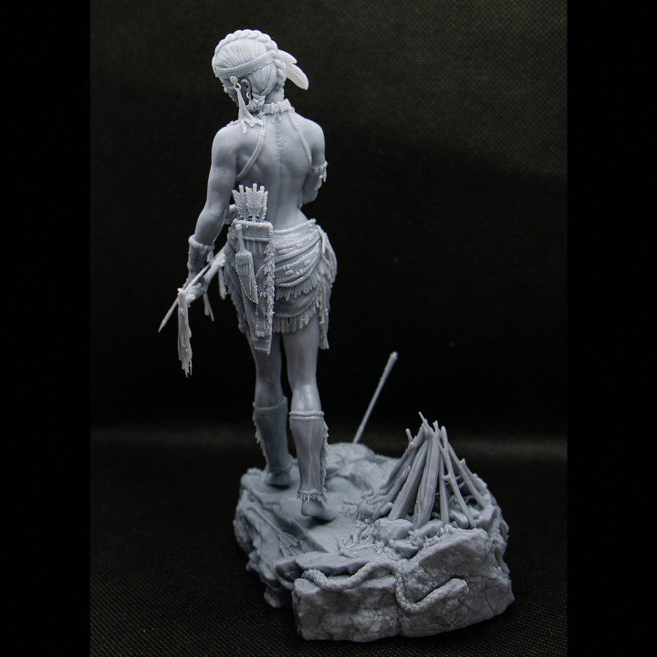 Tribal Warrior Woman 3D Print - Unpainted and Unassembled