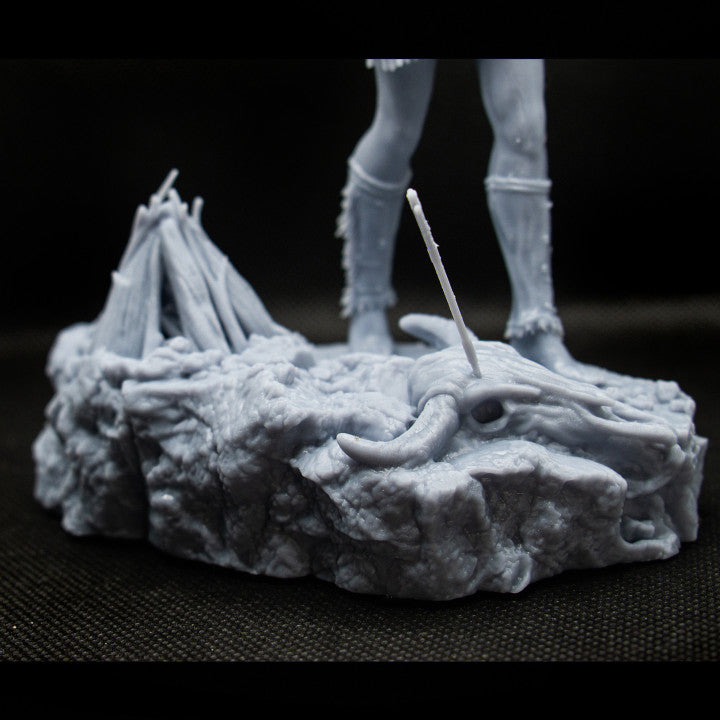 Tribal Warrior Woman 3D Print - Unpainted and Unassembled
