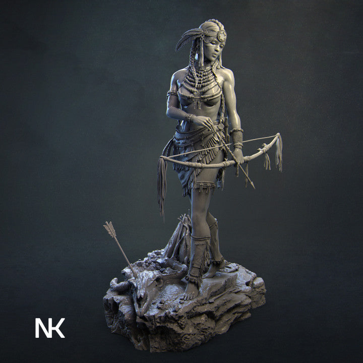 Tribal Warrior Woman 3D Print - Unpainted and Unassembled
