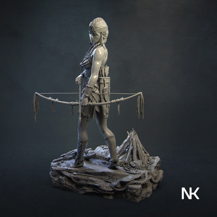 Tribal Warrior Woman 3D Print - Unpainted and Unassembled