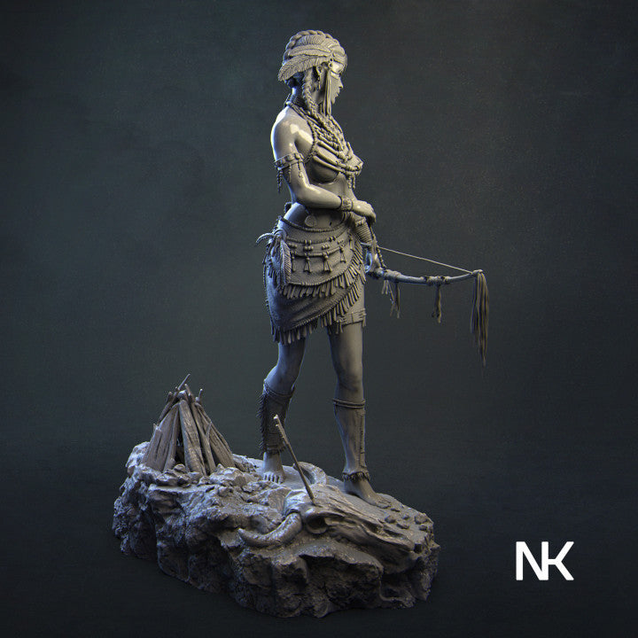 Tribal Warrior Woman 3D Print - Unpainted and Unassembled