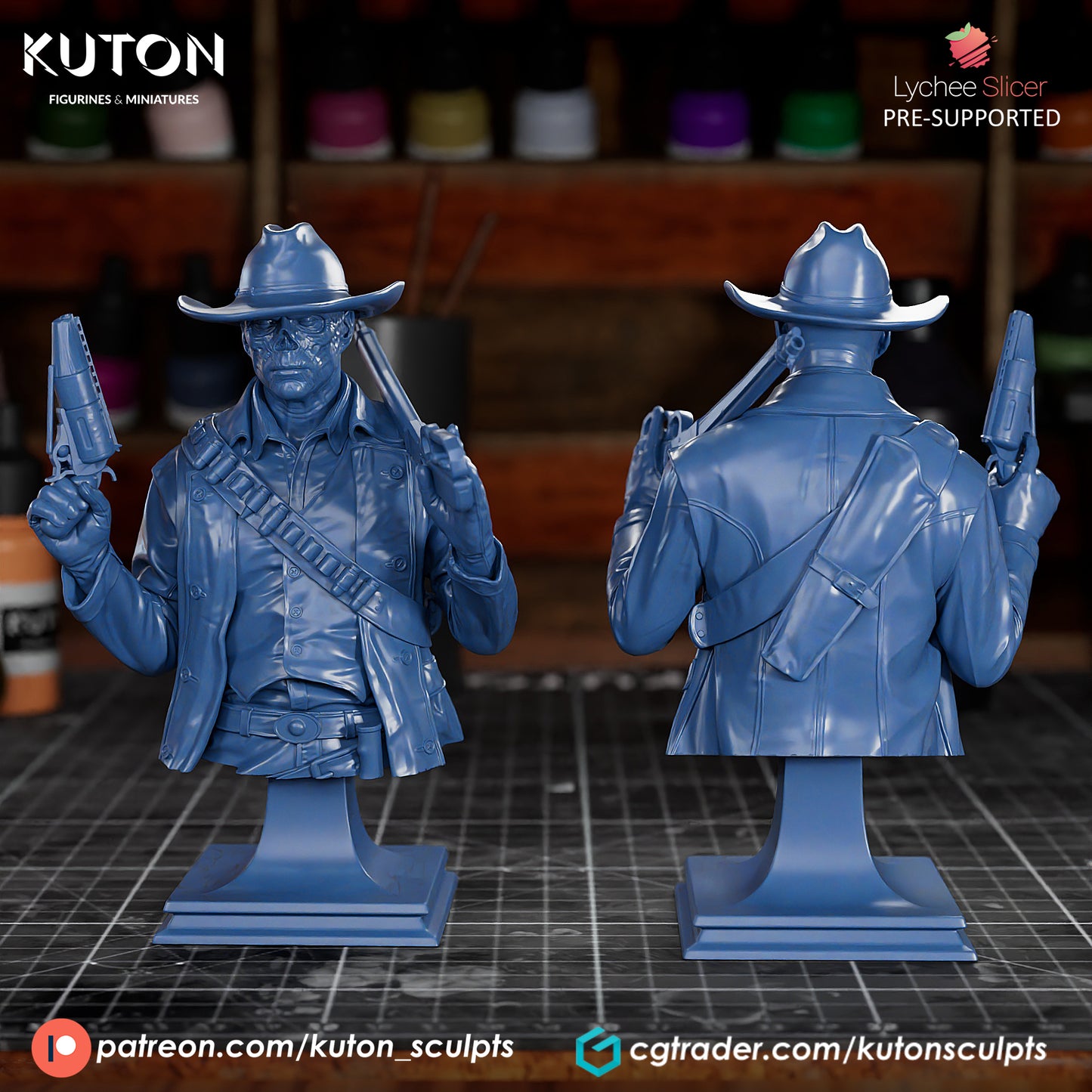The Ghoul (Fallout) Statue or Bust - 1/10 scale (Fan Art) - 3D Print Kit