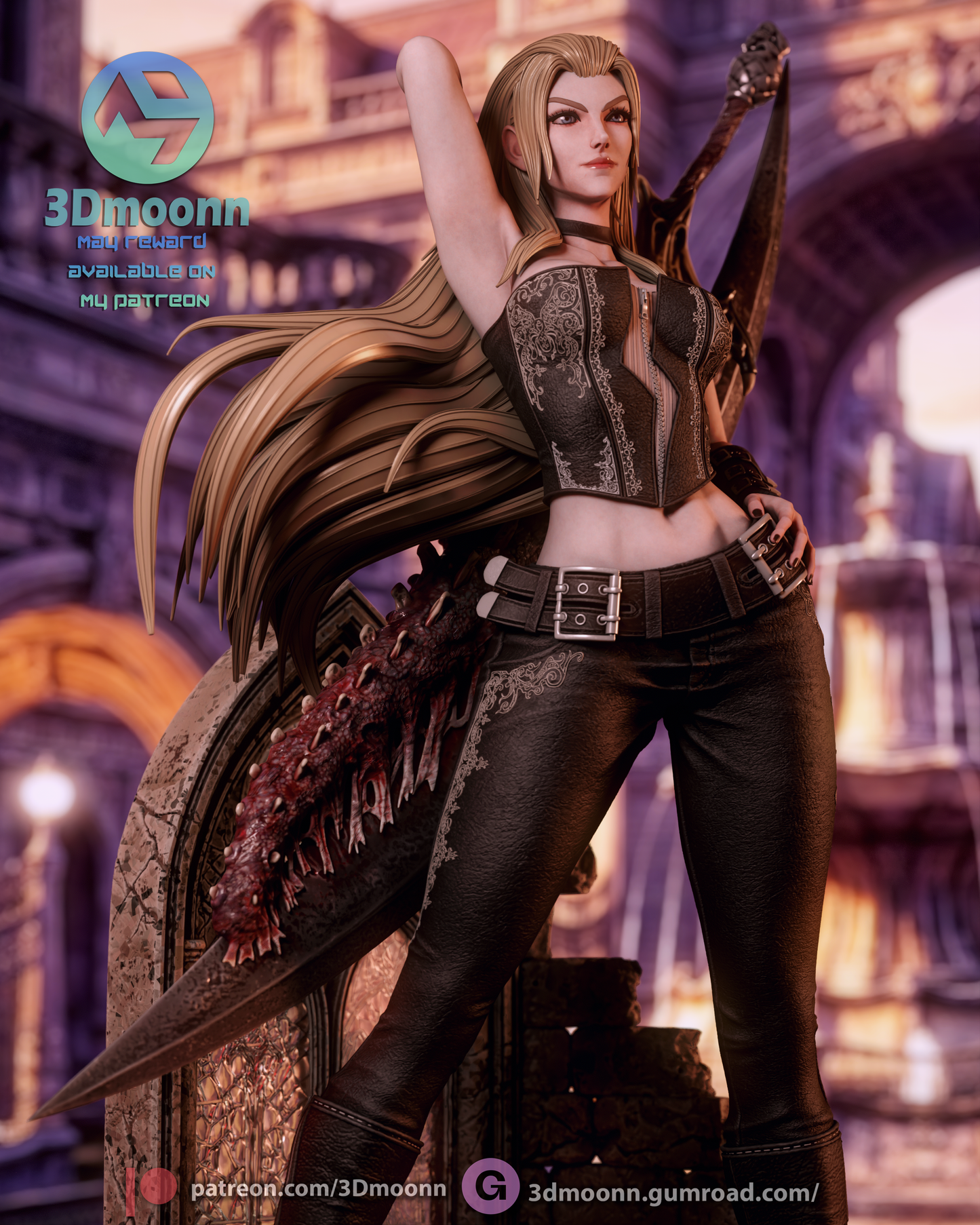 Trish  (Devil May Cry) - 3d Printed 1:6 model kit (Fan Art)