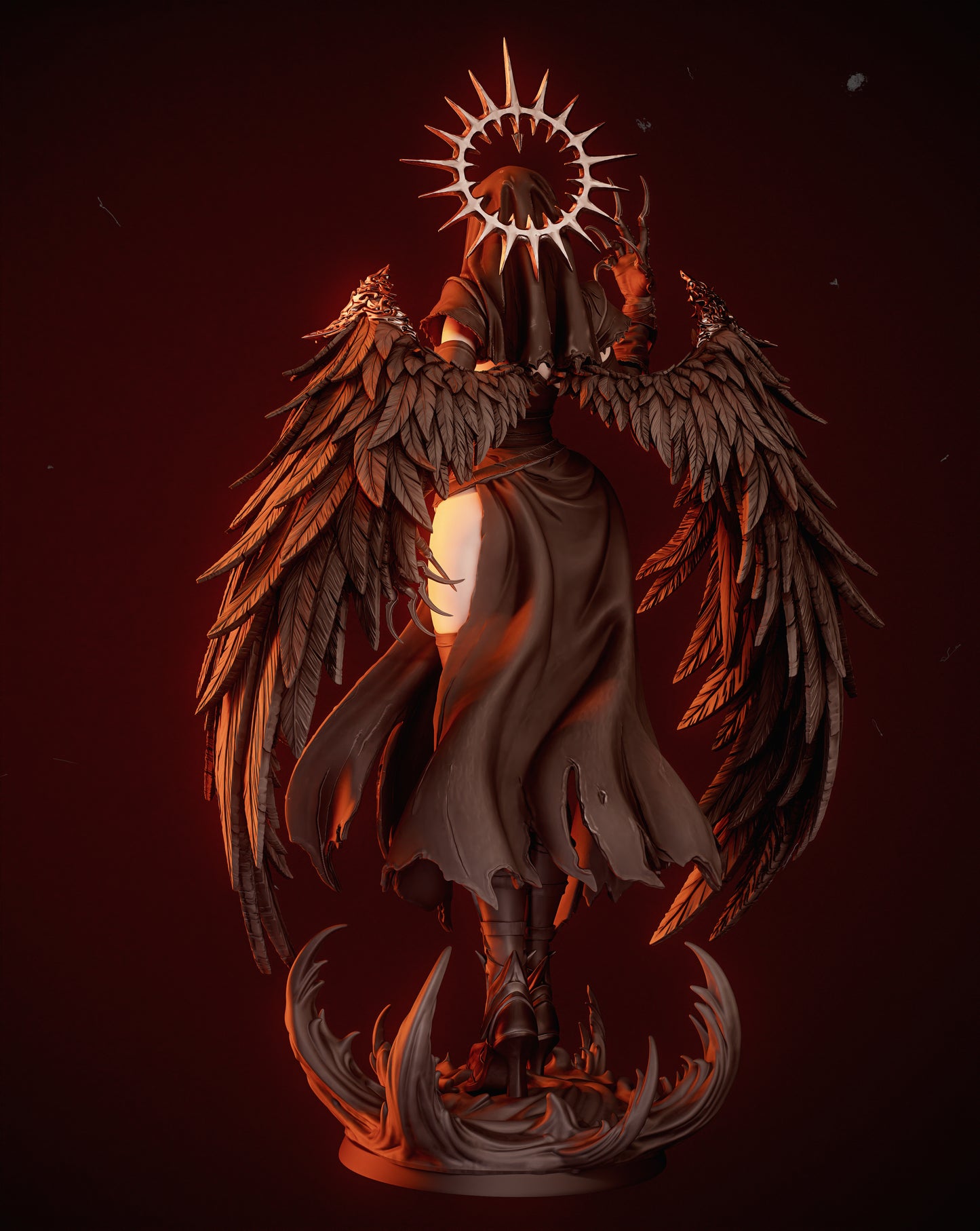 Corrupted Nun - 3D Printed Model Kit Statue 9 scale and 6 scale
