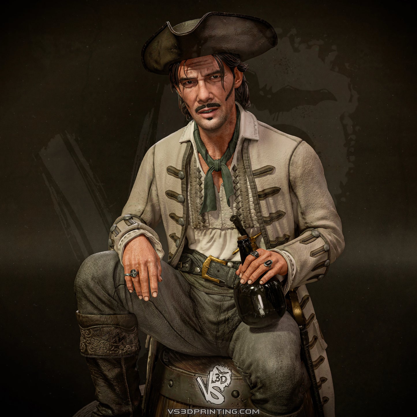 Jack Rackham (Black Sails) - 3D Model Kit - 1:10 Scale