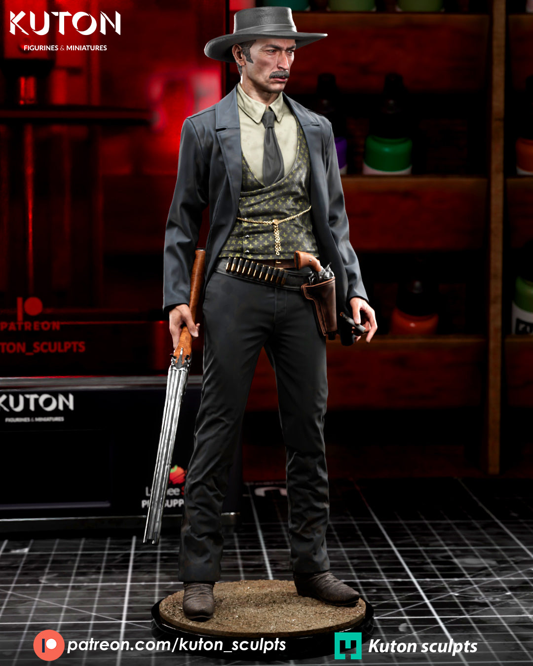 Colonel Mortimer (For a Few Dollars More) - 3D Printed Model Kit - Fan Art