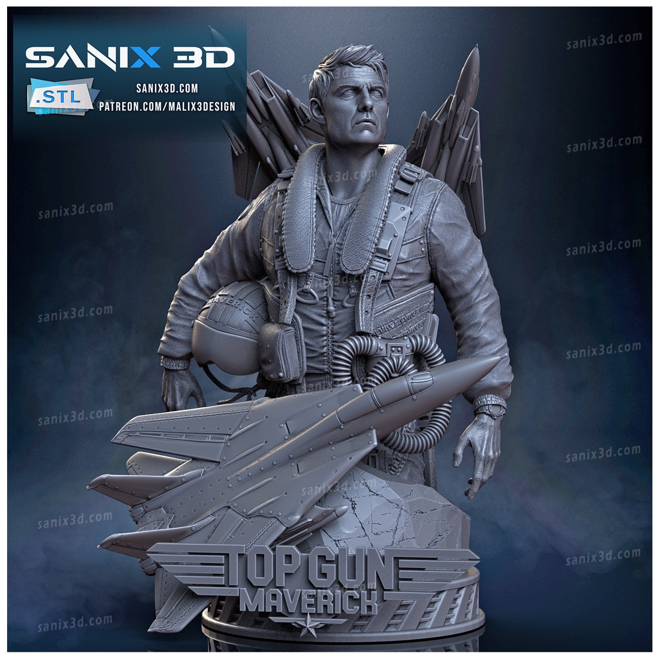 Top Gun (Movie) 8 scale (160mm) - 3D Printed Fan Art