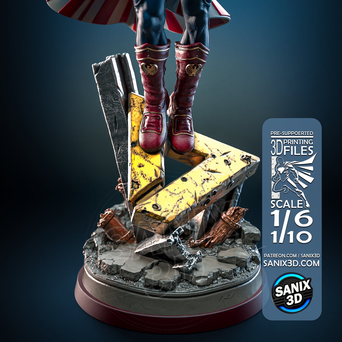 Homelander 3d Printed Statue Model kit - 6 and 10 Scale