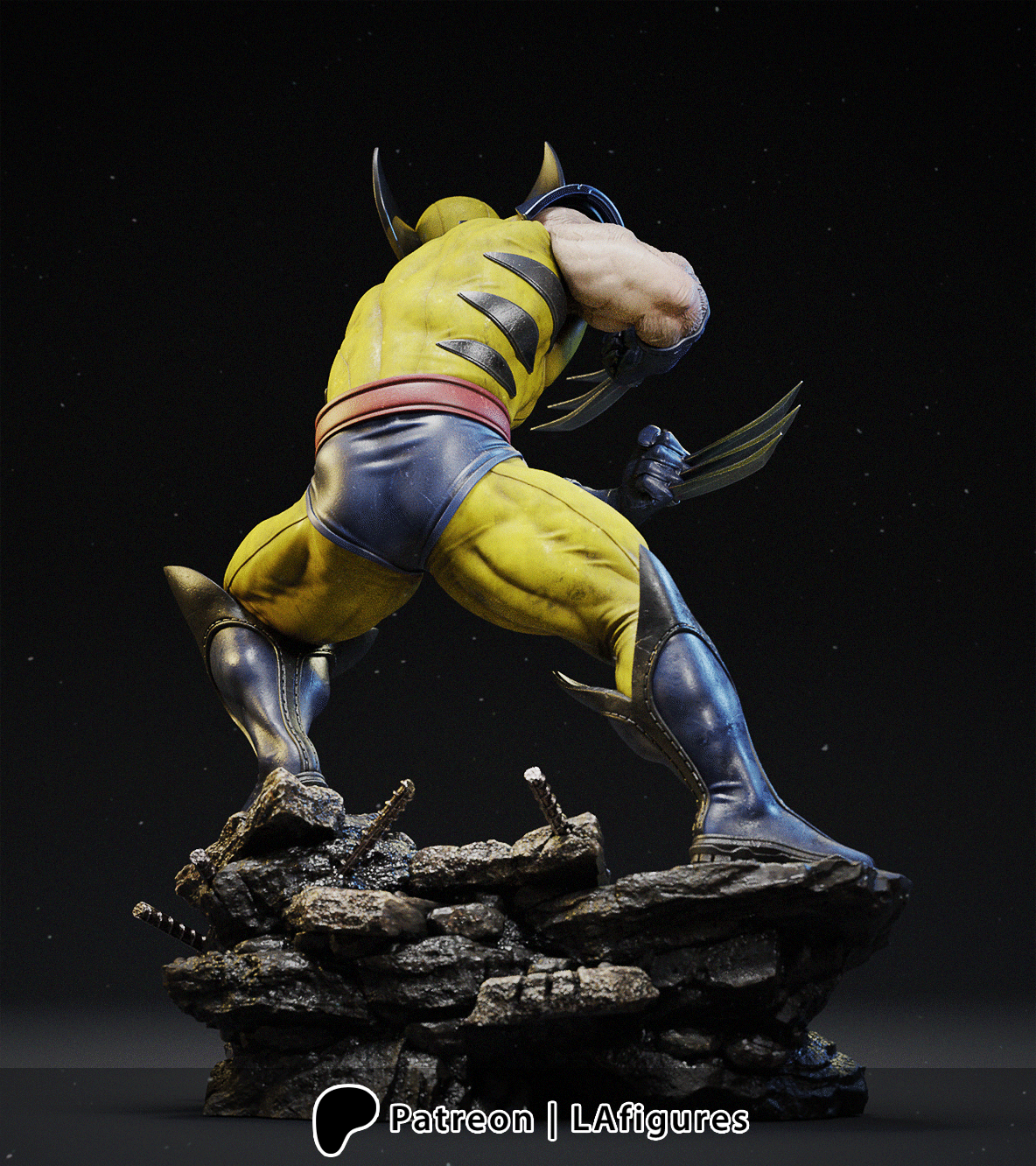 Wolverine (X-Men) Statue - Fan Art 10 scale 3D Print Kit (LA Figures)