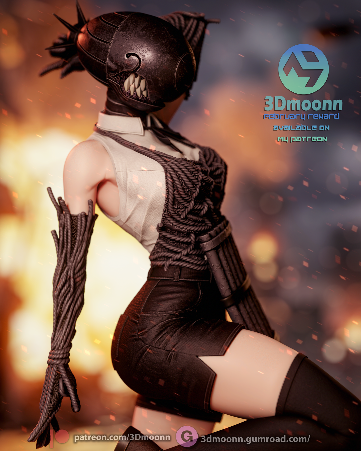 Reze (Chainsaw Man) - 3d Printed 1:6 model kit (Fan Art)