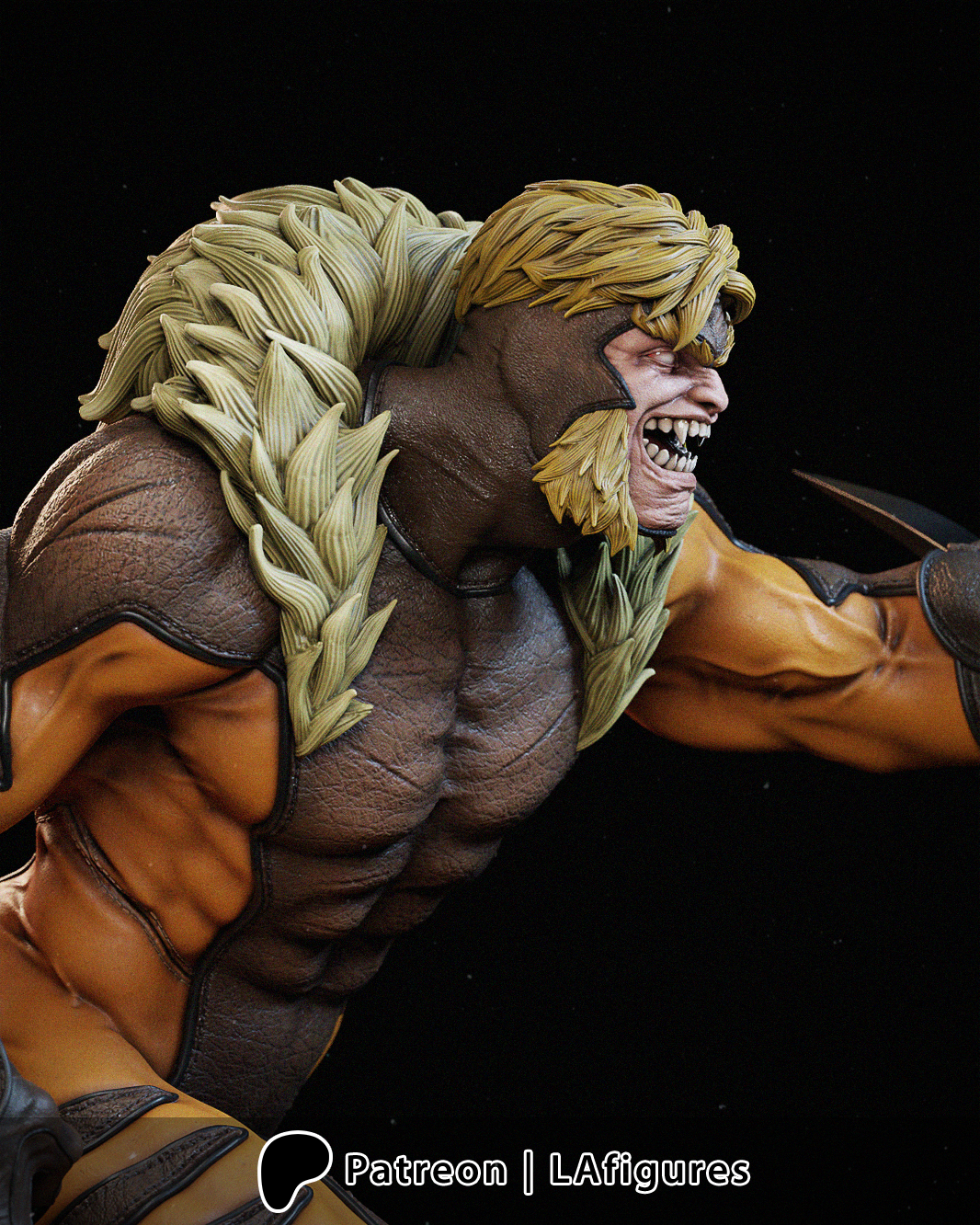 Sabretooth (X-Men) Statue - Fan Art 10 or 12 scale (231mm or 193mm) 3D Print Kit