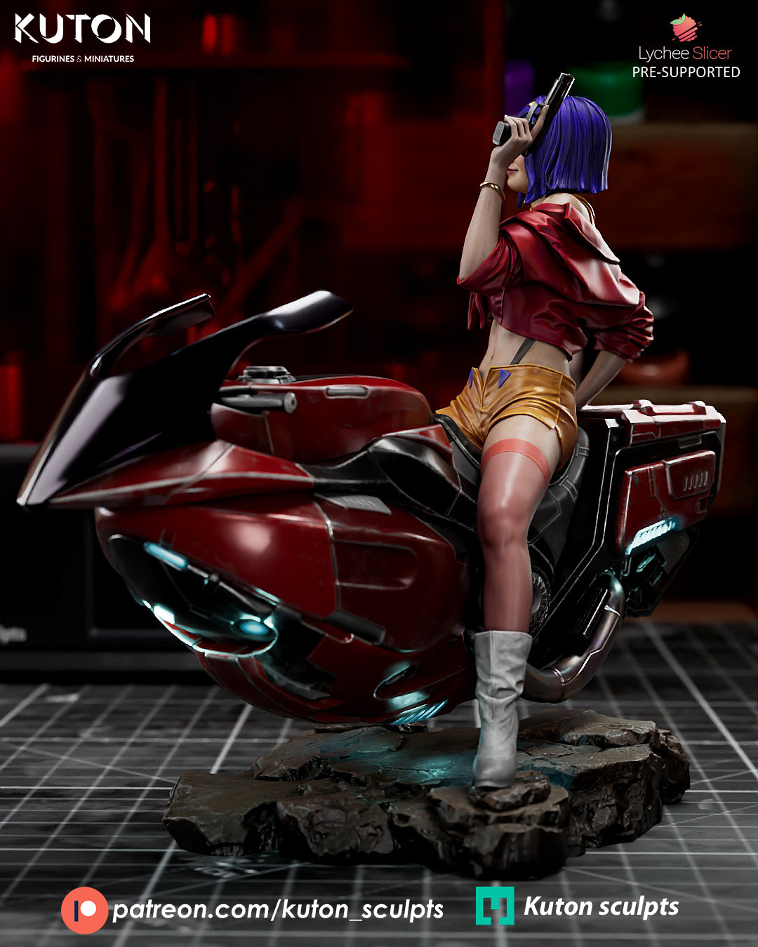 Faye Valentine 3D Printed Statue 1:10 Scale &  Miniature