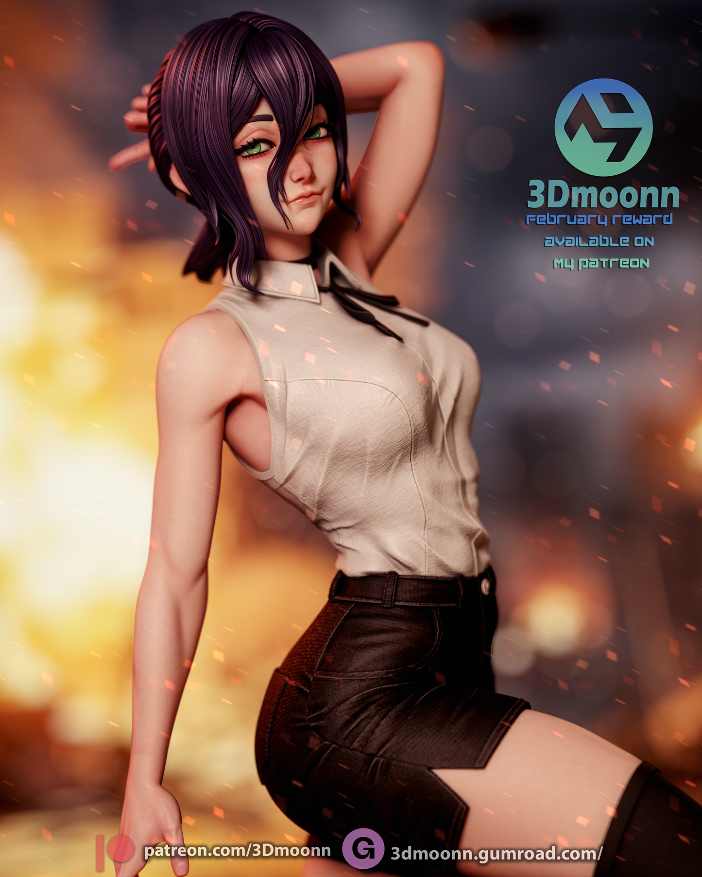 Reze (Chainsaw Man) - 3d Printed 1:6 model kit (Fan Art)