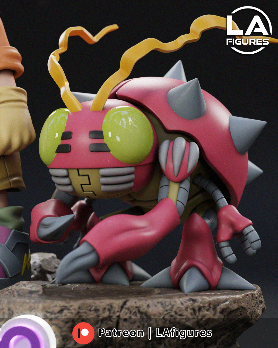 Izzy and Tentomon (Digimon) Statue - 154mm - 3D Print Fan Art