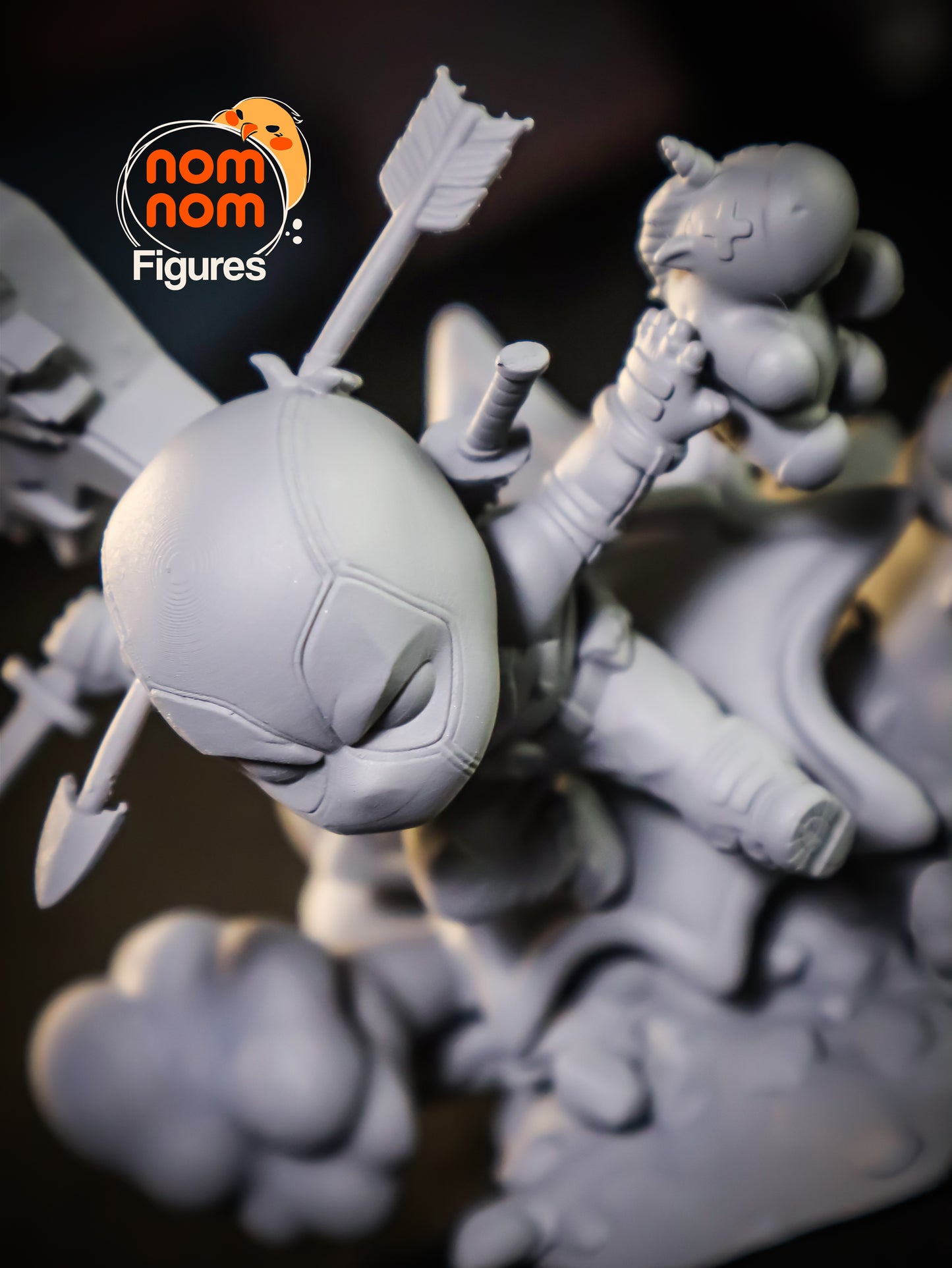 Deadpool (Chibi) - 3D Print - Model Kit - (Nom Nom)