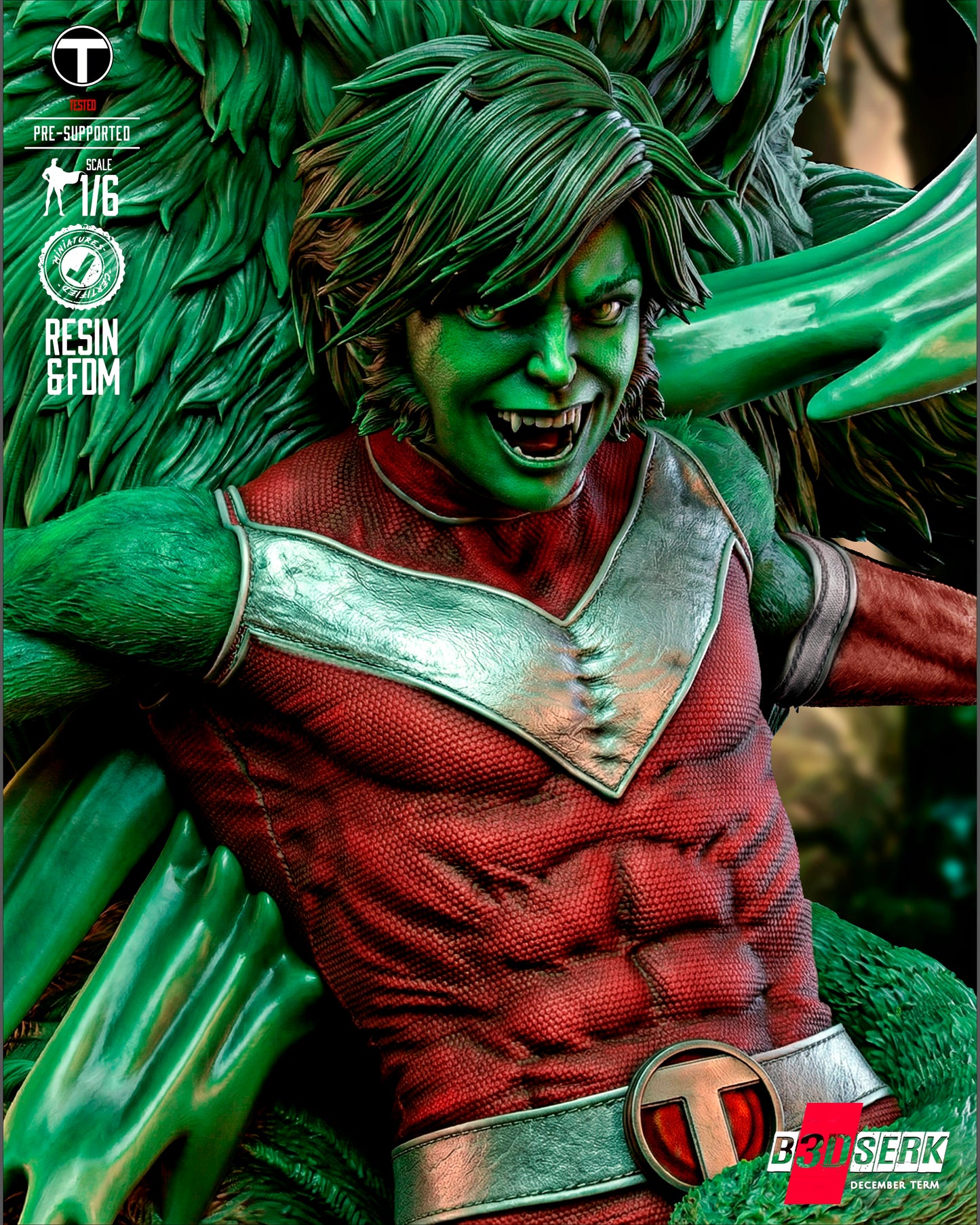Beast Boy - Sculpt - 6 or 12 scale - 3D Print Model Kit - Fan Art