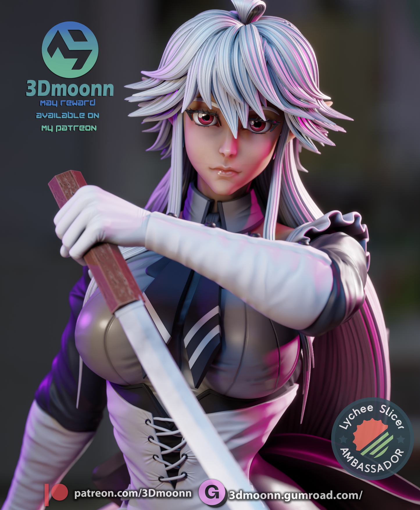 Reanette Elfelt (Ossan Newbie Adventurer) - 3d Printed 1:6 model kit