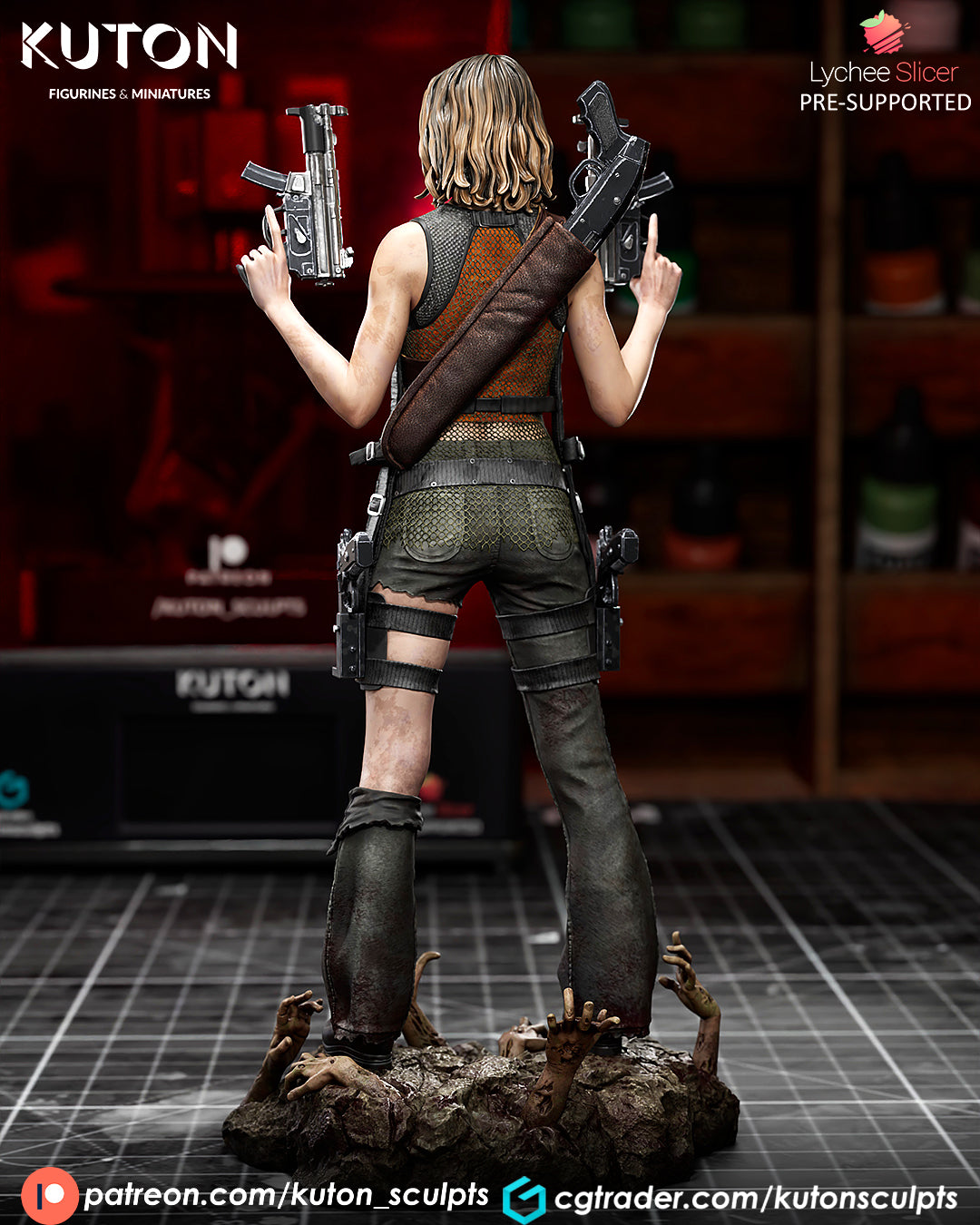 Alice (Resident Evil) - 3D Printed Fan Art - Full Figure (Kuton)