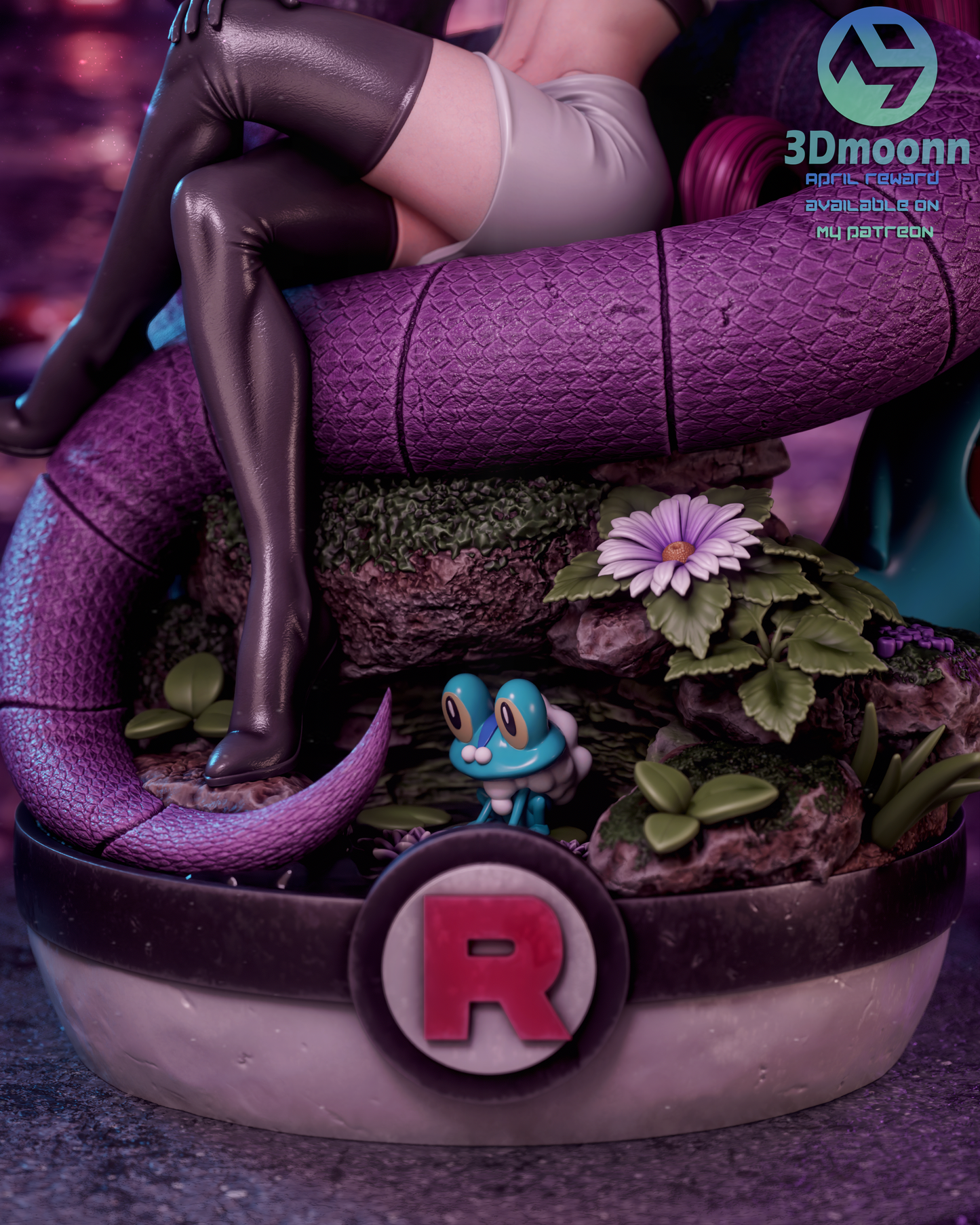 Jessie and Arbok (Pokémon) -3d Printed model kit (Fan Art)