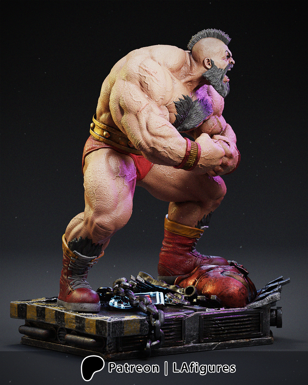 Zangief (Street Fighter) Statue - Fan Art 10 scale 3D Print Kit