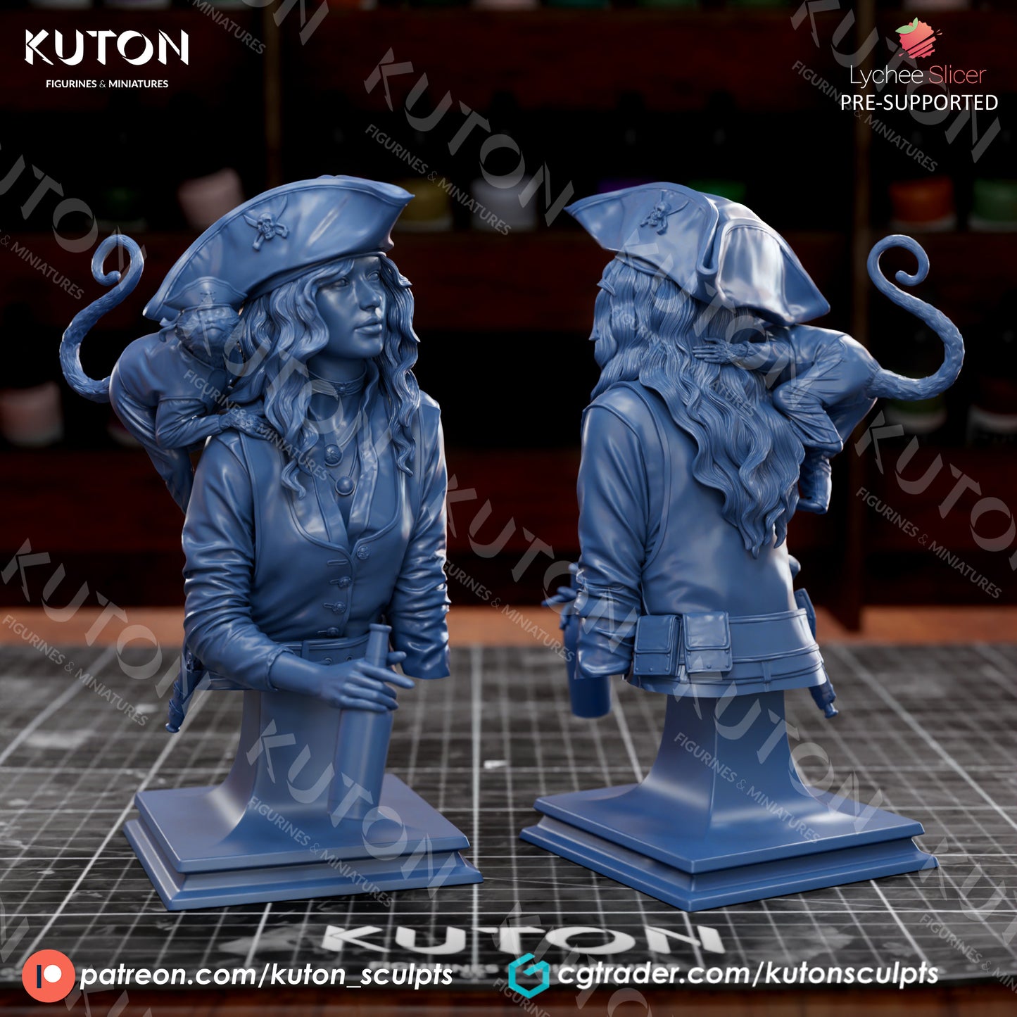 Captain Lyra 3D Printed model kit - 10th scale
