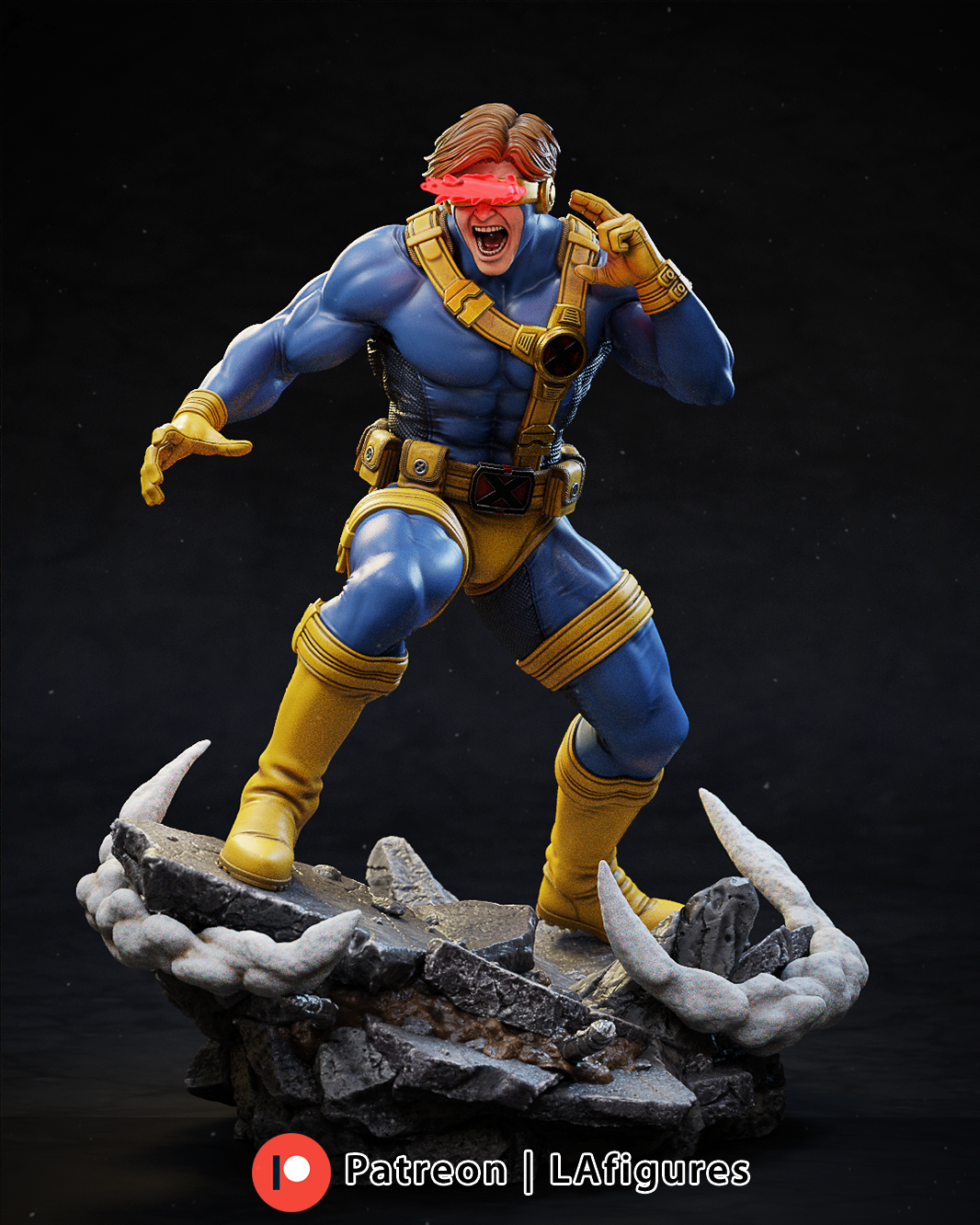 Cyclops (X-Men) Statue - 10 or 12 scale 188mm - 3D Print Fan Art