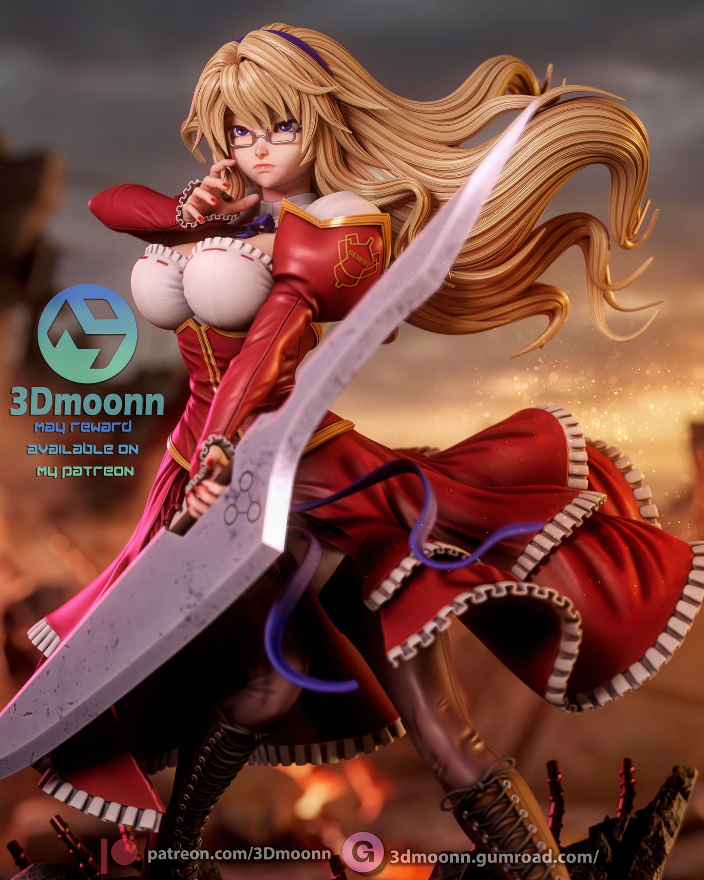Satellizer el Bridget  (Freezing) - 3d Printed 1:6 model kit (Fan Art)