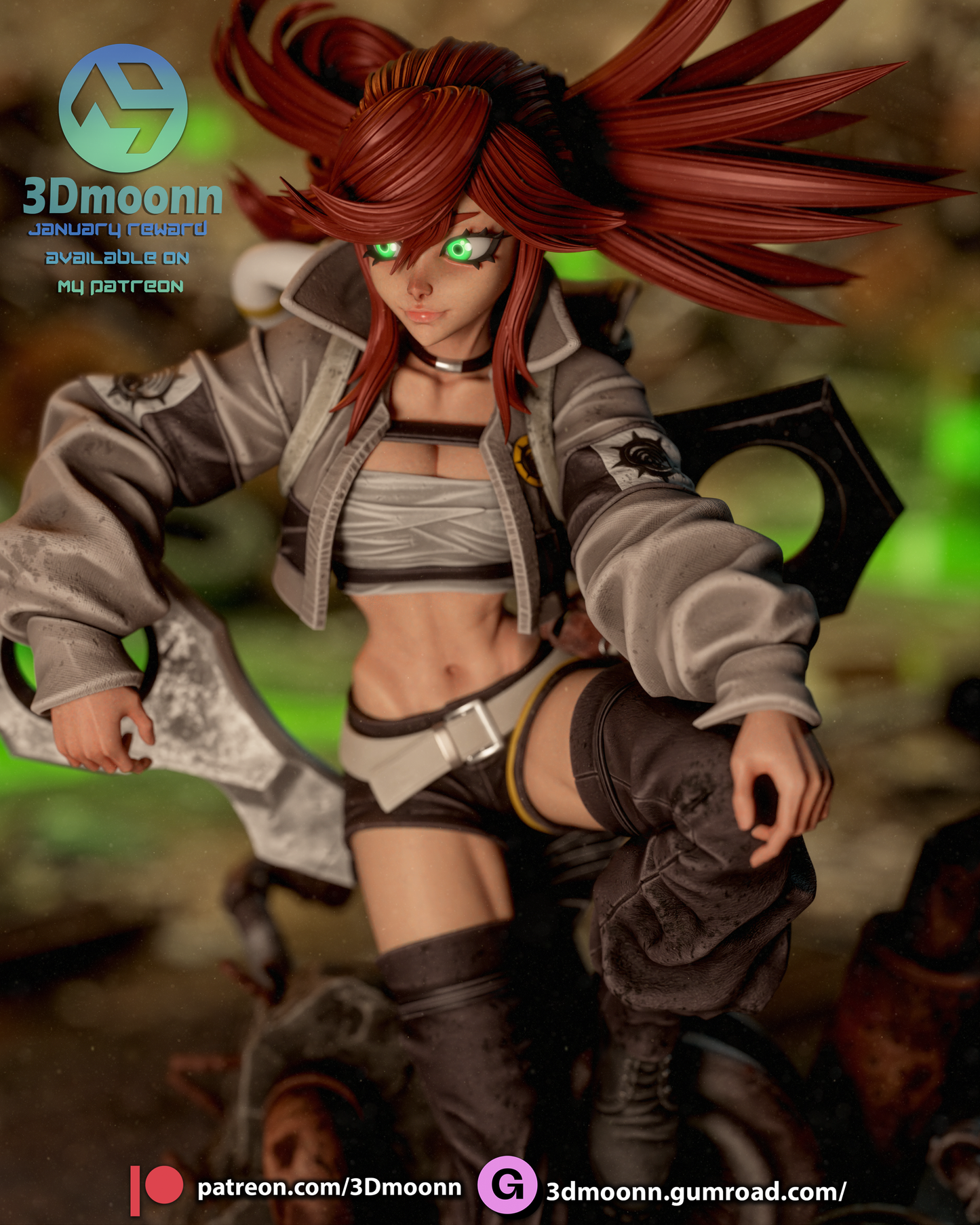 Riyo Reaper (Gachiakuta) - 3d Printed 1:6 model kit (Fan Art)