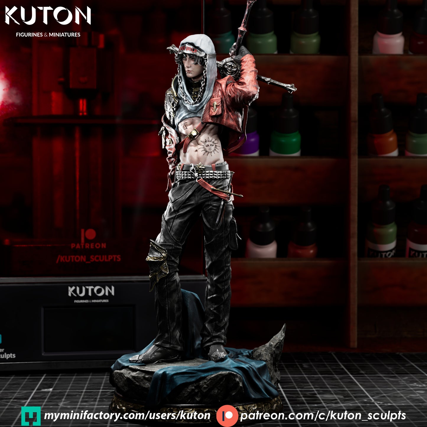 Elias 3D Printed Statue / Bust Model kit