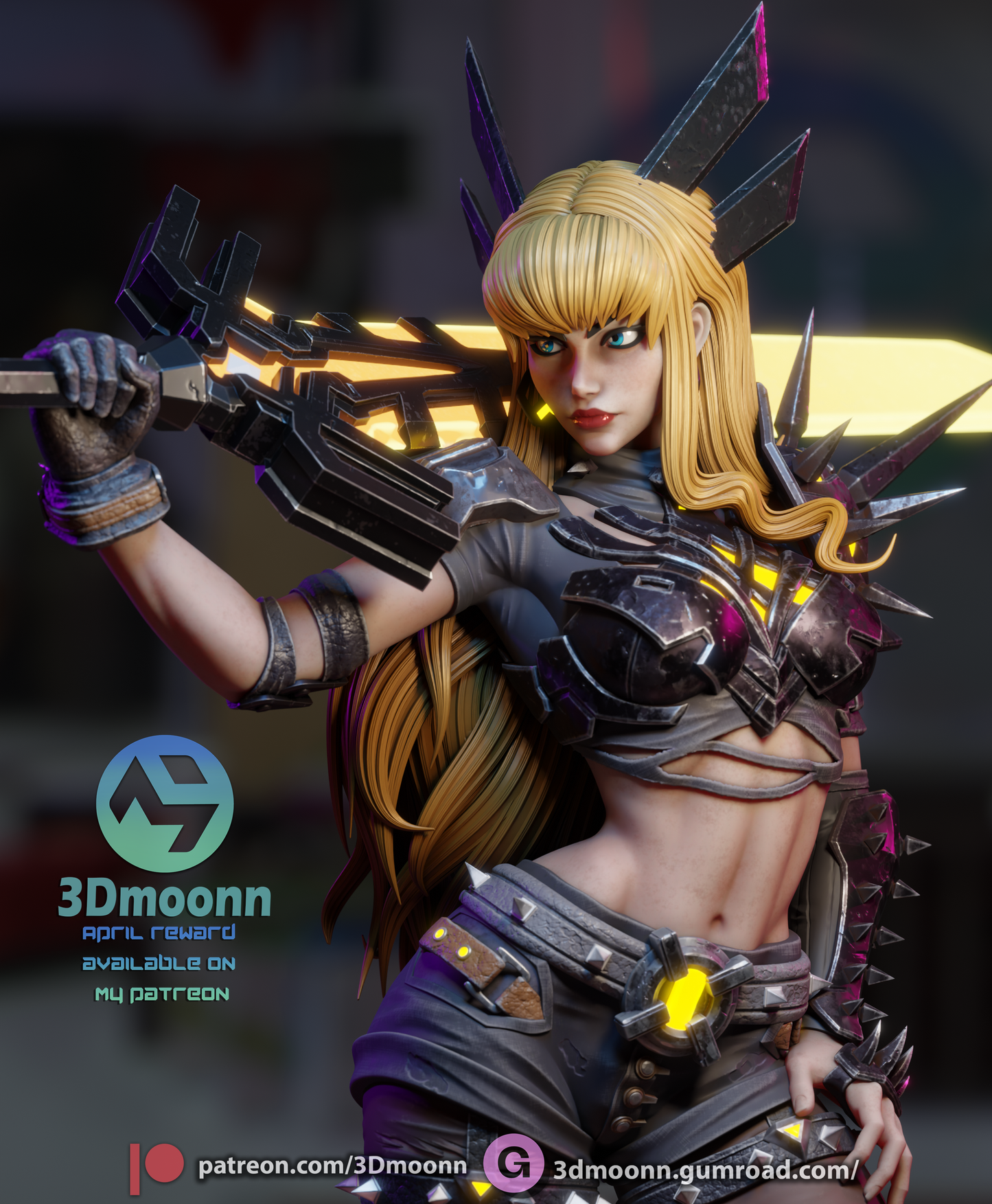 Magik - 3d Printed Statue Model Kit - unpainted and unassembled