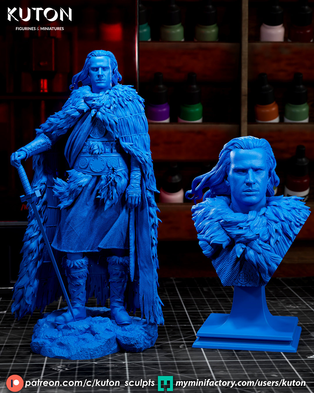 Connor MacLeod (Highlander) - 3D Printed Model Kit - 1:10 Scale