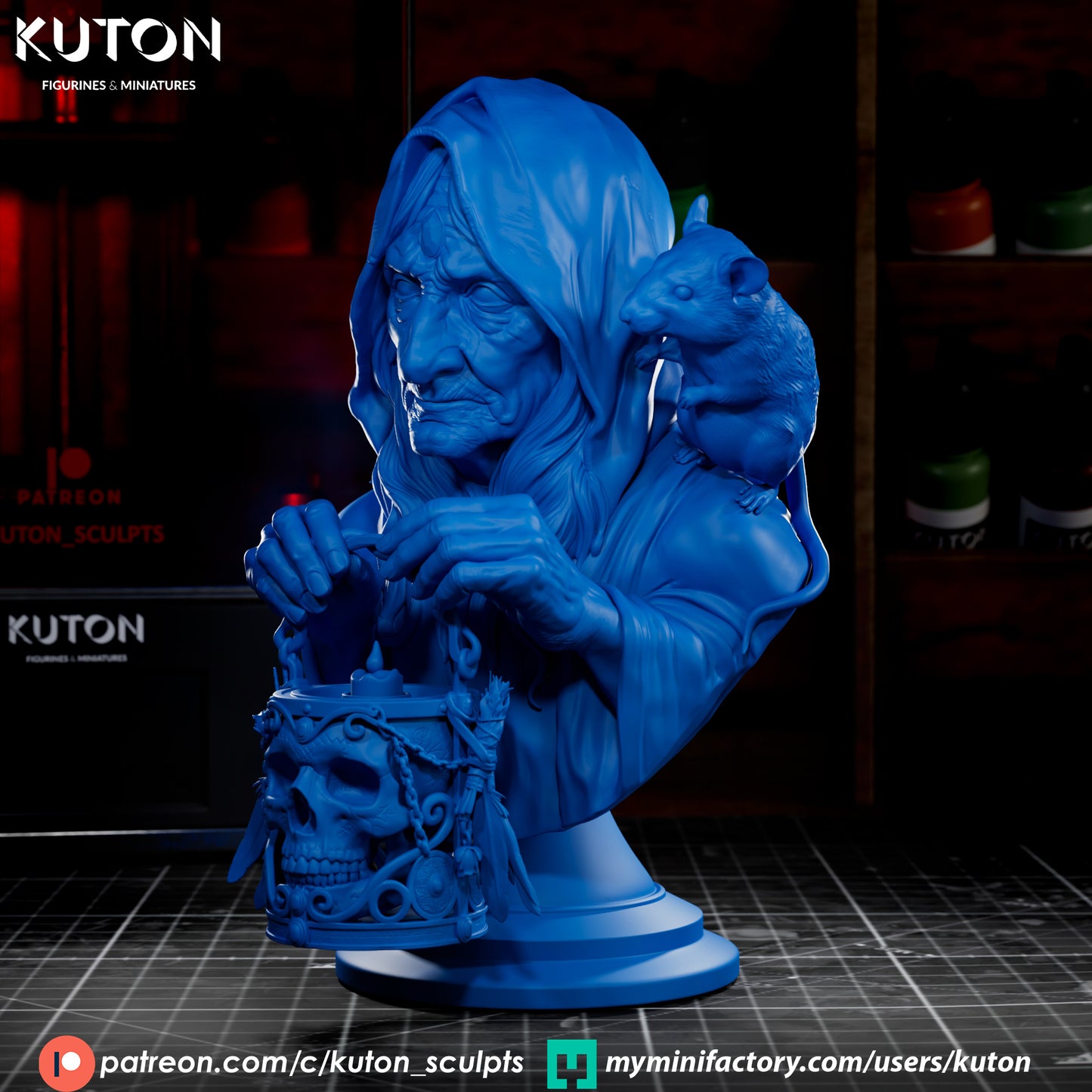 Maria the Witch Bust - 3D Printed Model Kit