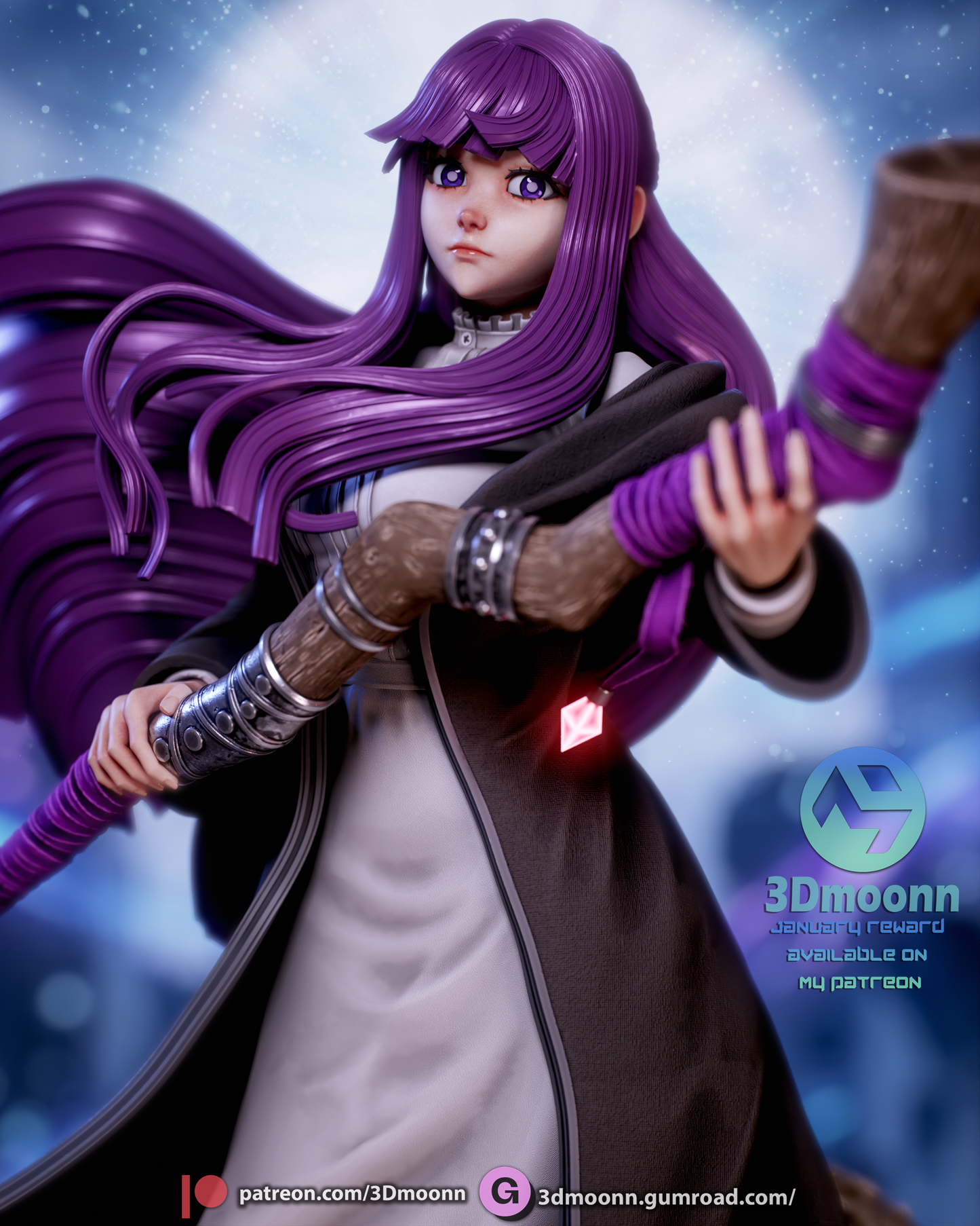 Fern (Sōsō no Frieren) - 3d Printed 1:6 model kit (Fan Art)