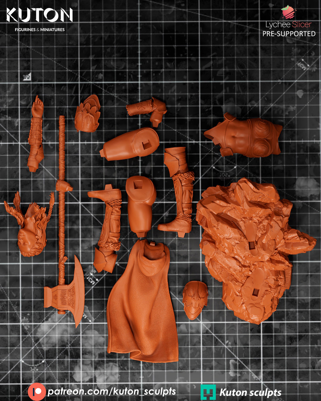 Eydis Thorne -  3D Printed Model Kit - 1:10 Scale