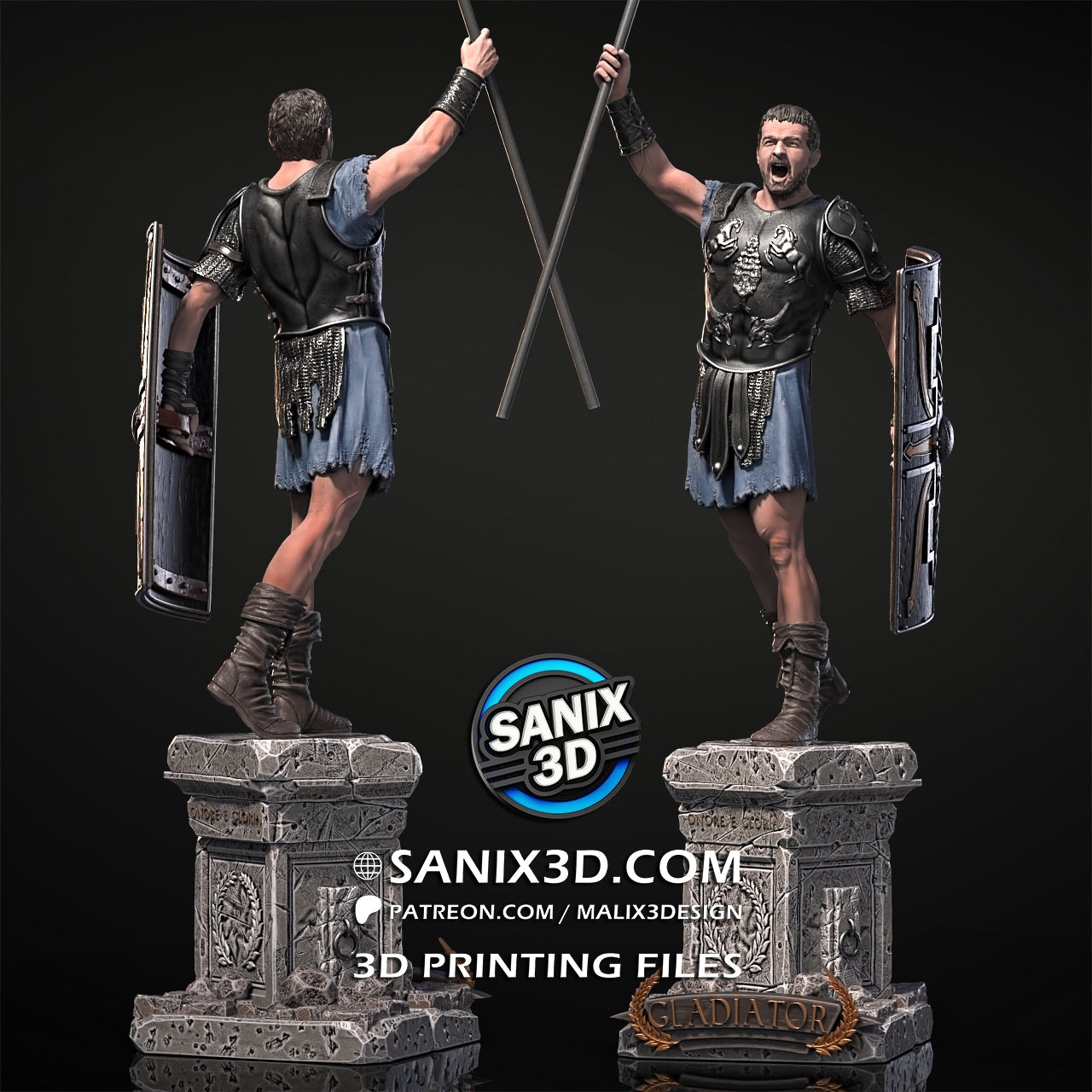Gladiator (Maximus) - 8 scale - Fan Art - 3D Print
