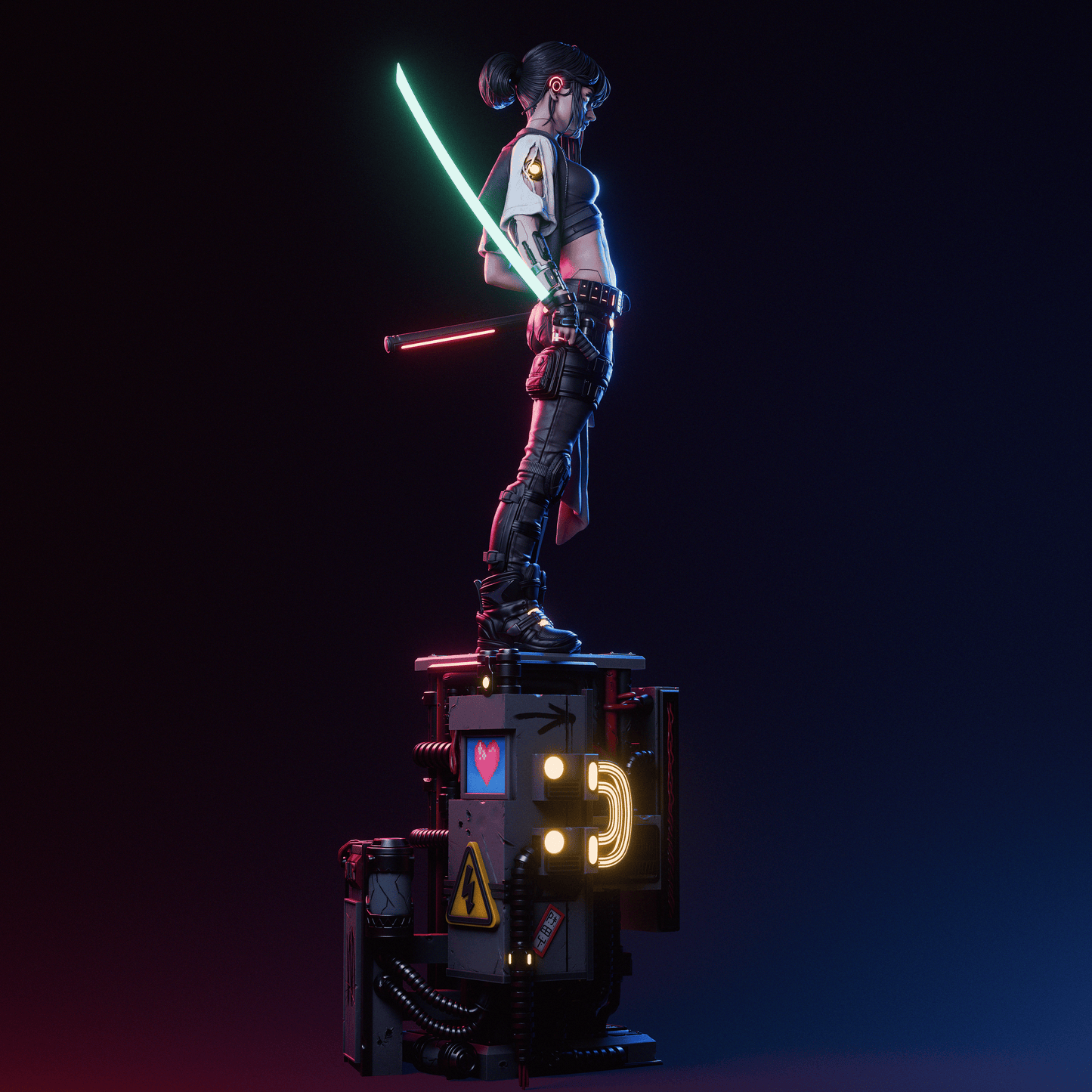 Cyber Samurai - 3D Printed Model Kit - 1:6 scale