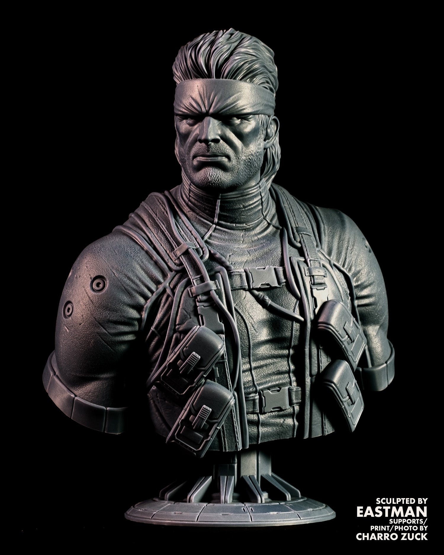 Solid Snake (Metal Gear Solid) Bust - 105mm to 211mm 3D Print (Fan Art)