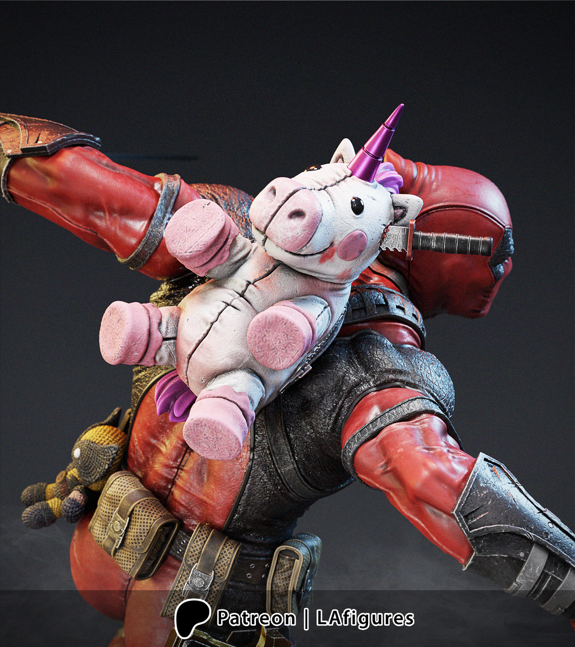 Deadpool (3D Printed) Fan Art - Various Scales - LA Figures
