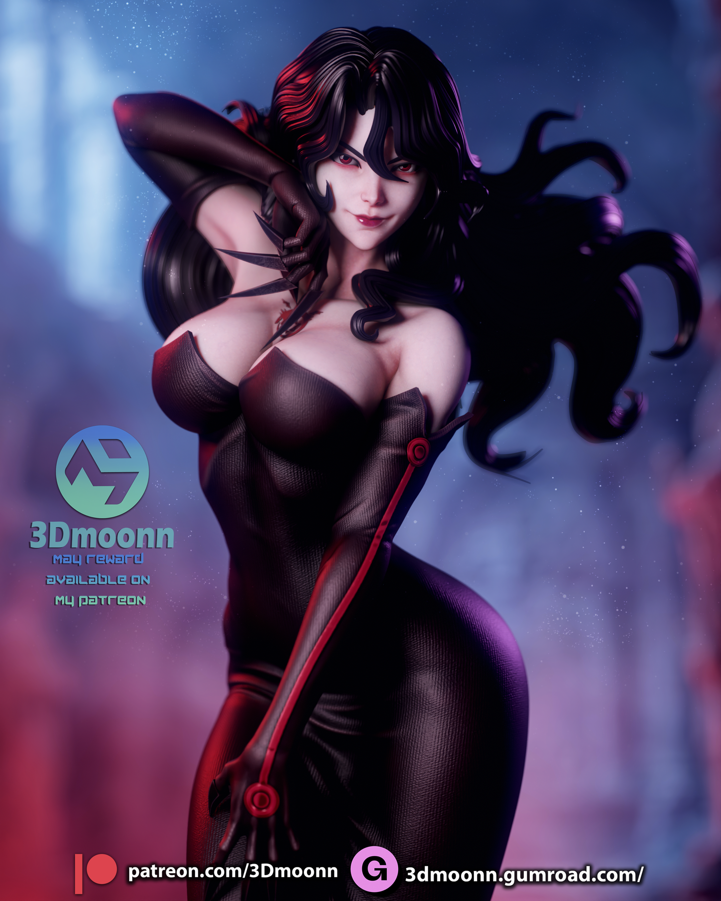 Lust (Fullmetal Alchemist) - 3d Printed model kit (Fan Art)