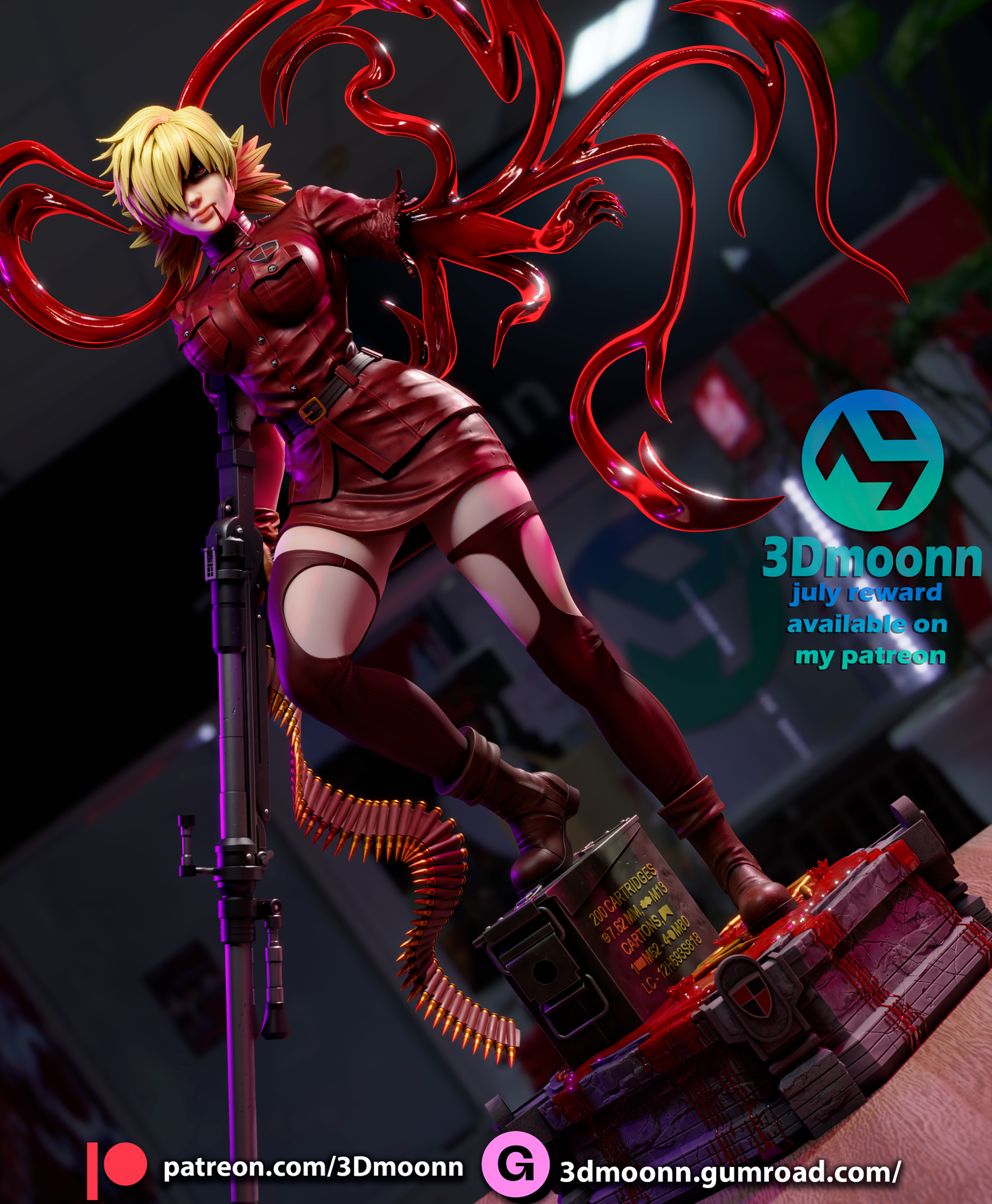 Seras Victoria (Hellsing) - 3d Printed 1:6 model kit