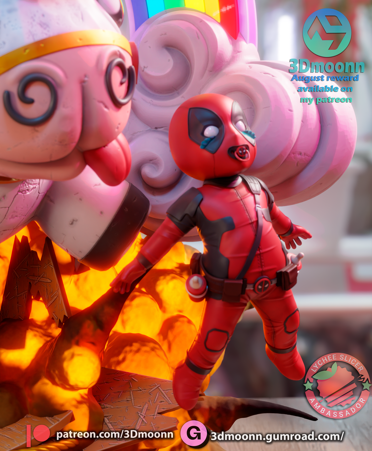 Lady Deadpool - 3d Printed 1:6 model kit (Fan Art)