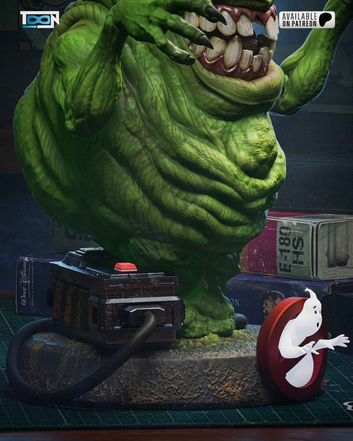 Slimer - 3D Printed Model Kit State - 6 Scale - 150mm