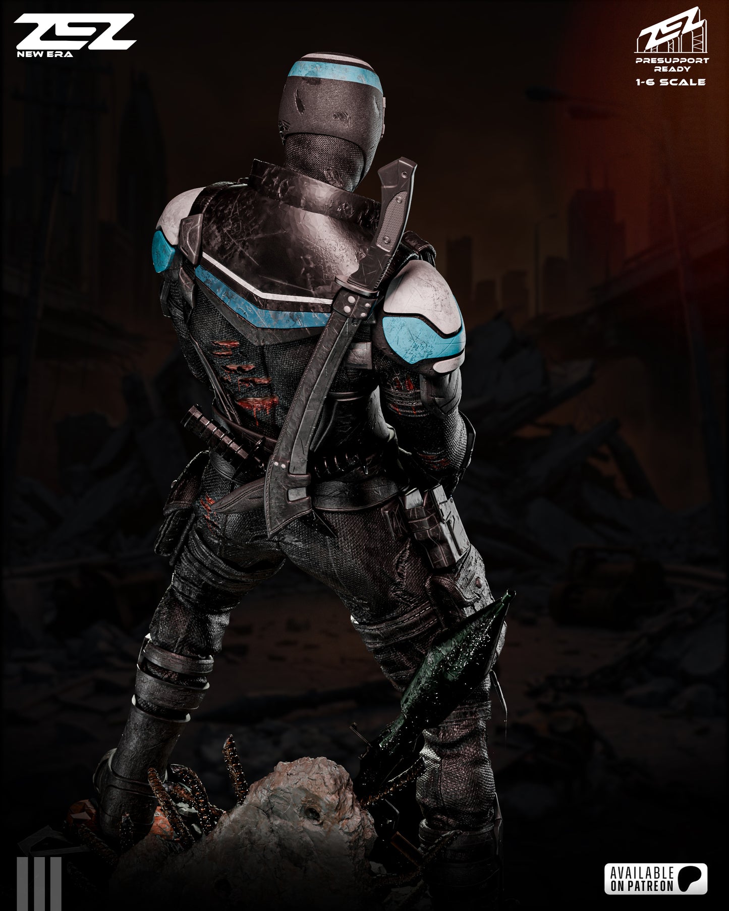 Vigilante 3D printed model kit Statue Bust 6 scale