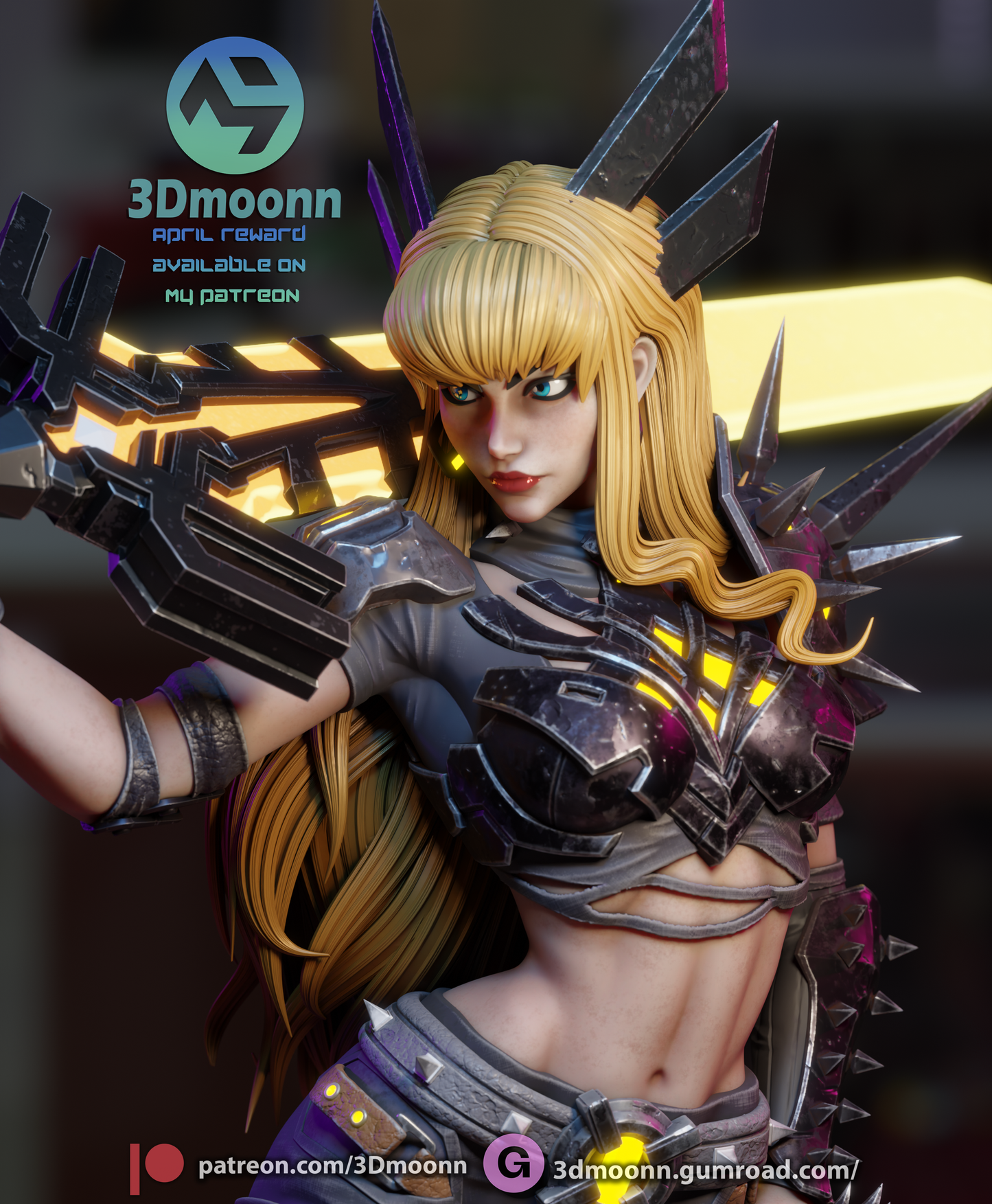 Magik - 3d Printed Statue Model Kit - unpainted and unassembled