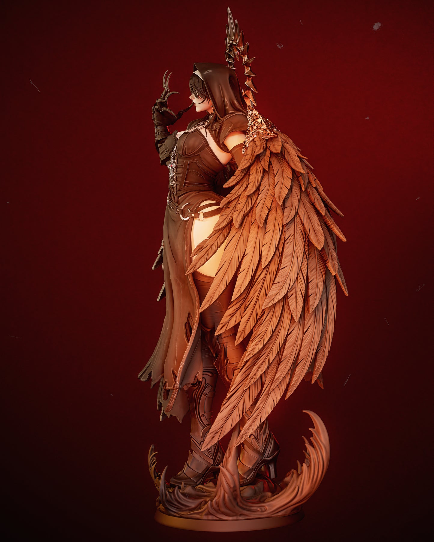 Corrupted Nun - 3D Printed Model Kit Statue 9 scale and 6 scale