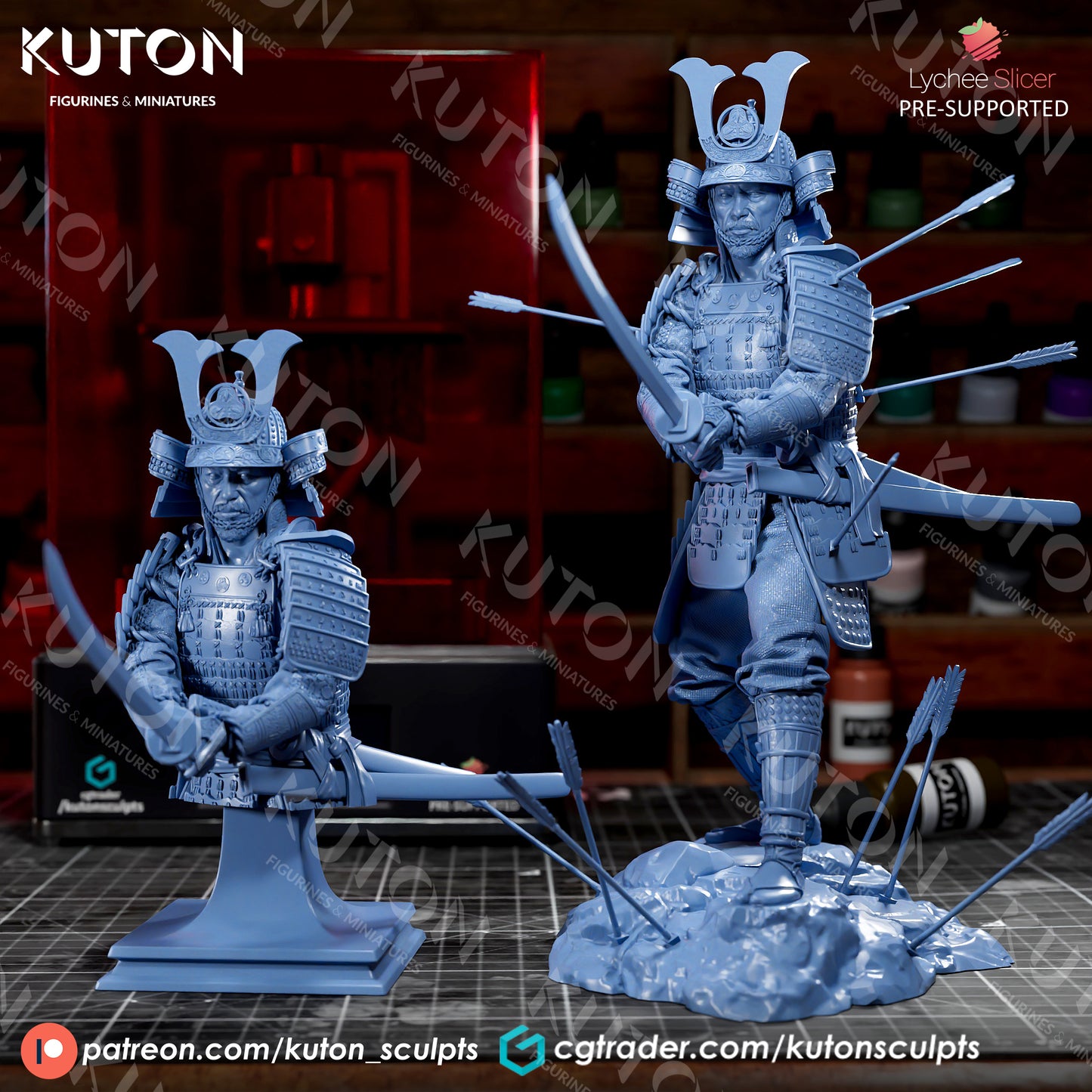 Yoshii Toranaga (Samurai) 3D Printed model various scales - Fan Art