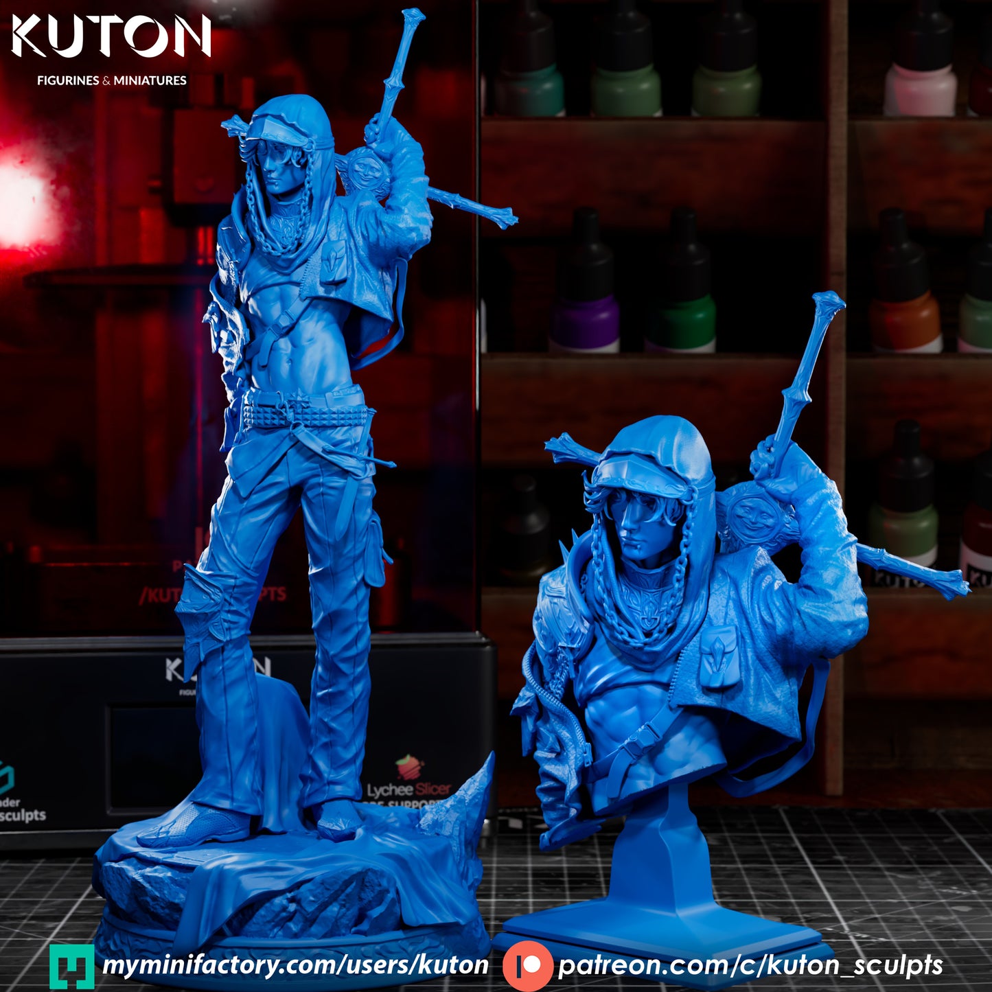 Elias 3D Printed Statue / Bust Model kit