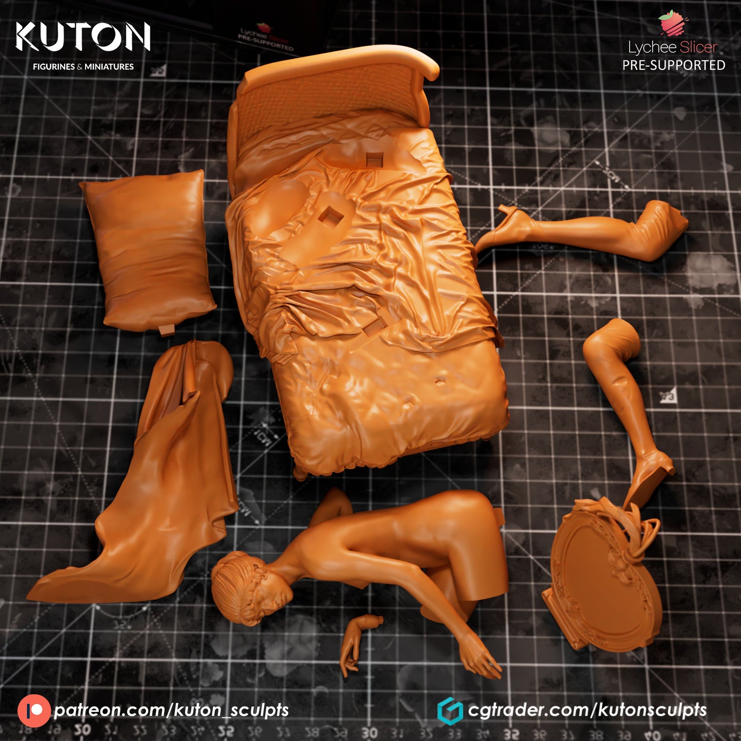 La Toilette par lampe - 3D Printed Model Kit